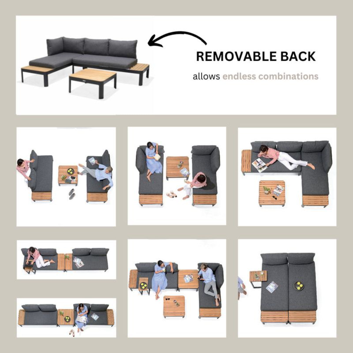 Portals Dark 2-Seat Sofa