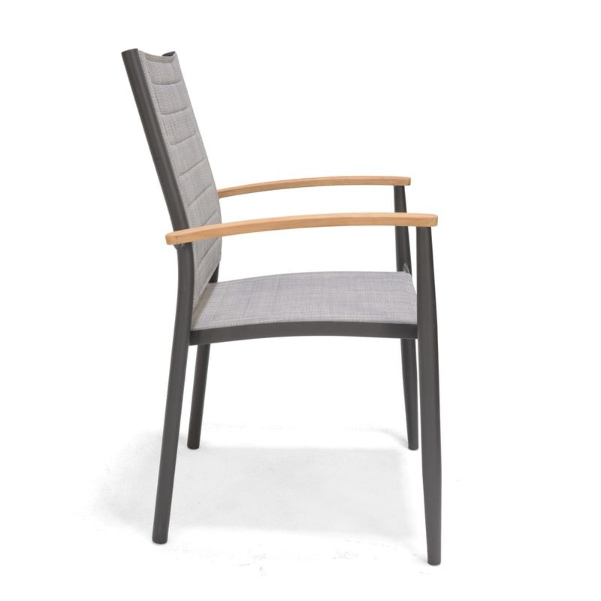 Topaz Aluminium and Teak Dining Chair