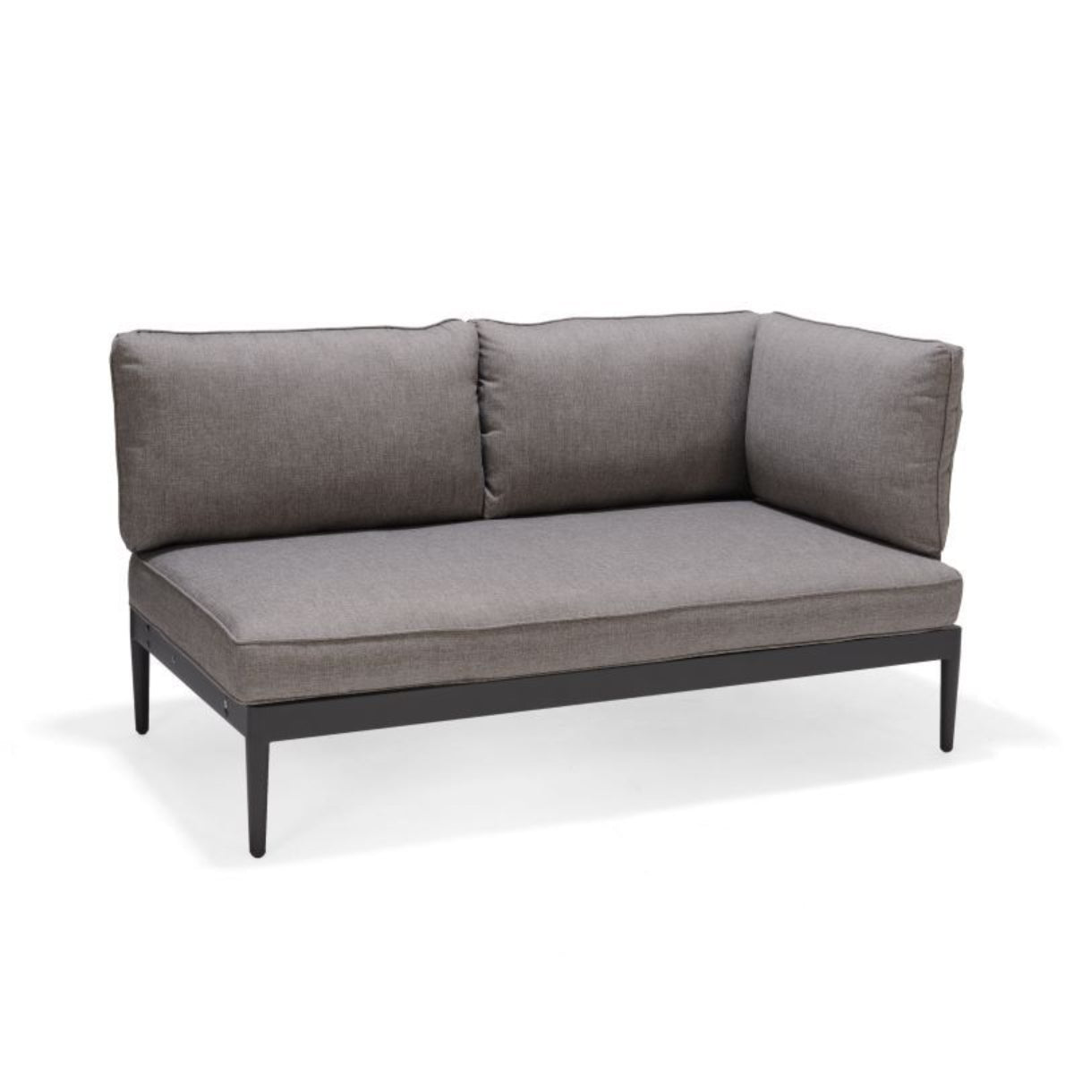 Topaz Teak Wood and Aluminium Modular Corner 2-Seater Sofa