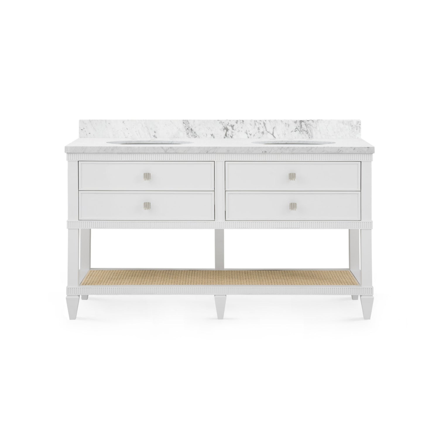 Sienna 2-Drawer Table with 60" Marble Vanity Top