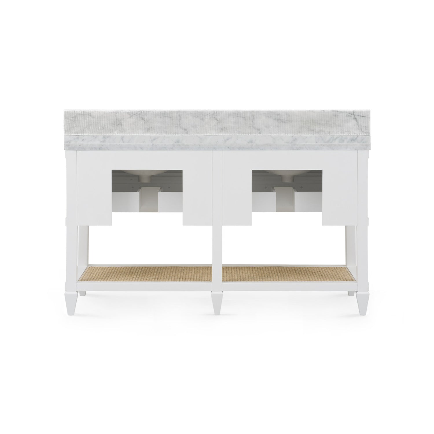 Sienna 2-Drawer Table with 60" Marble Vanity Top