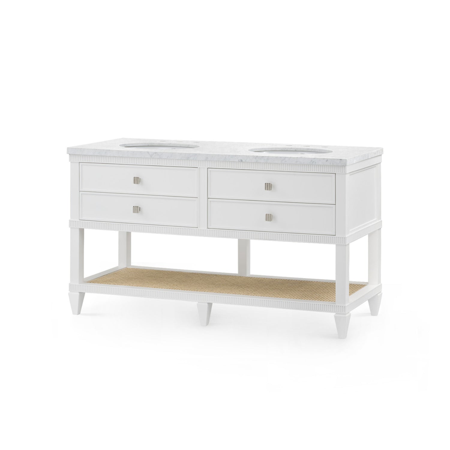 Sienna 2-Drawer Table with 60" Marble Vanity Top