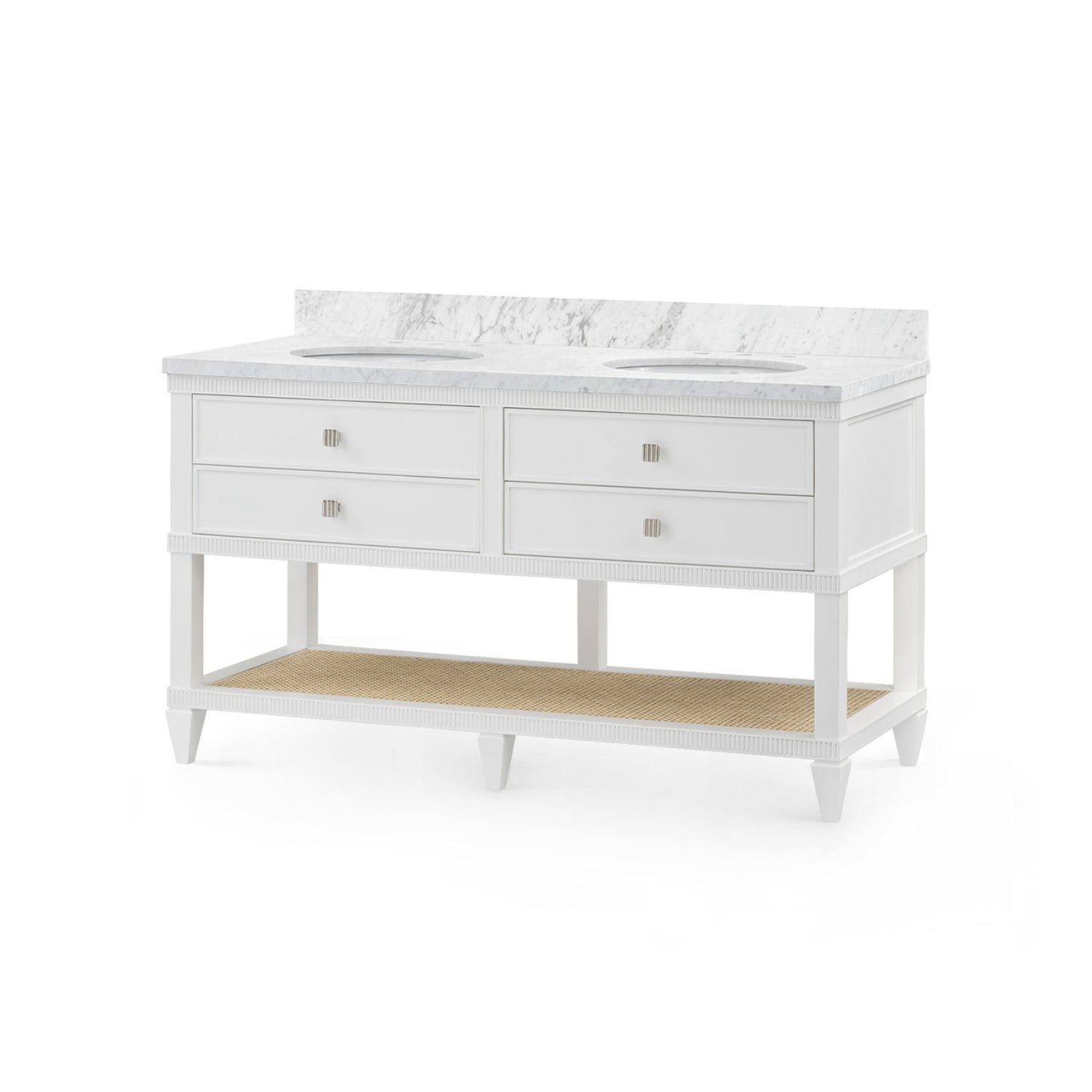 Sienna 2-Drawer Table with 60" Marble Vanity Top