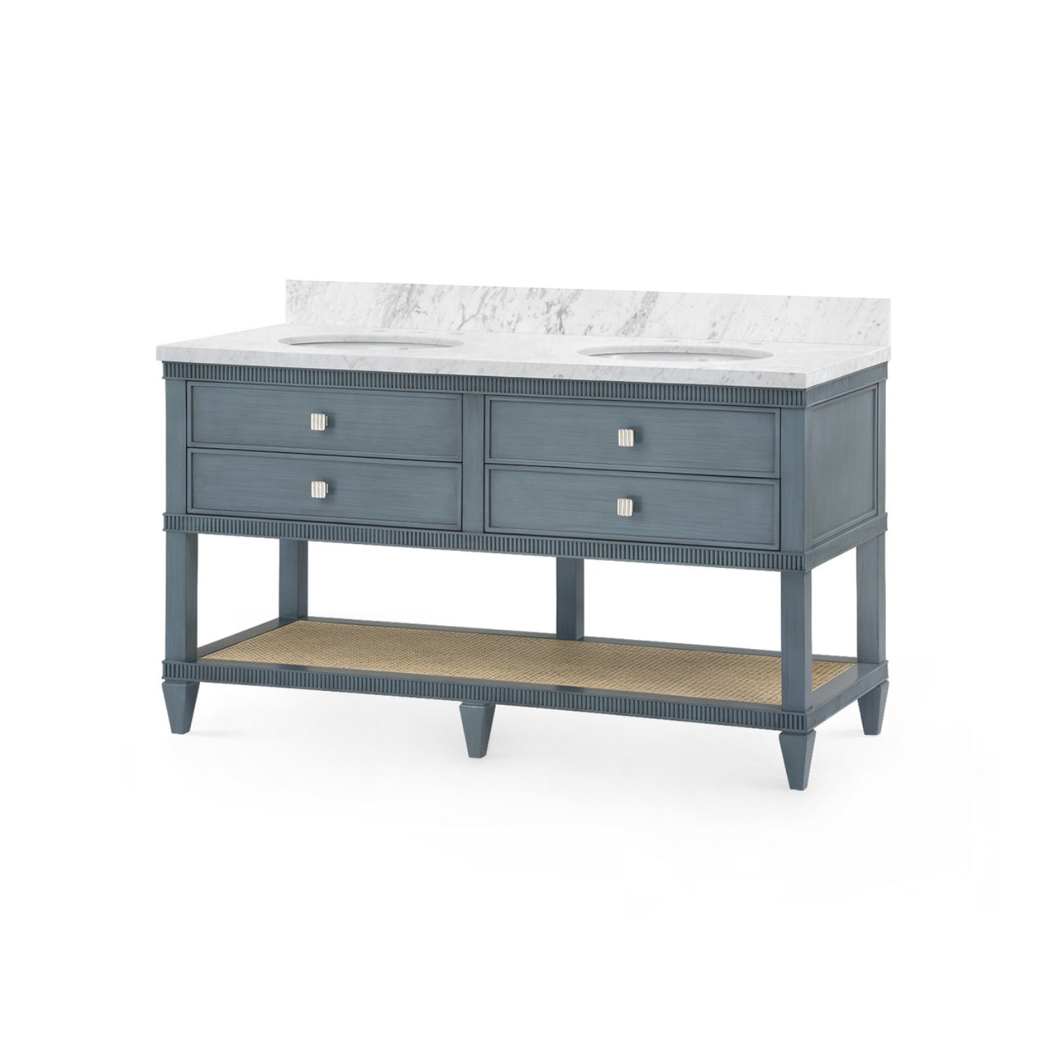 Sienna 2-Drawer Table with 60" Marble Vanity Top