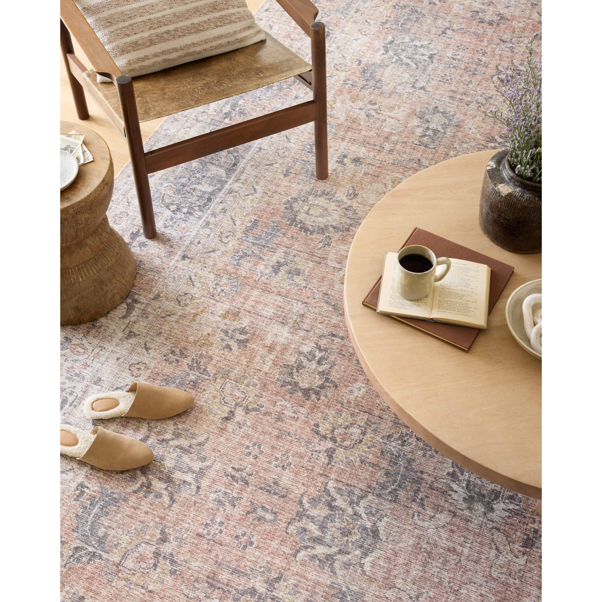 Loloi Skye Blush/Grey Rug by Loloi