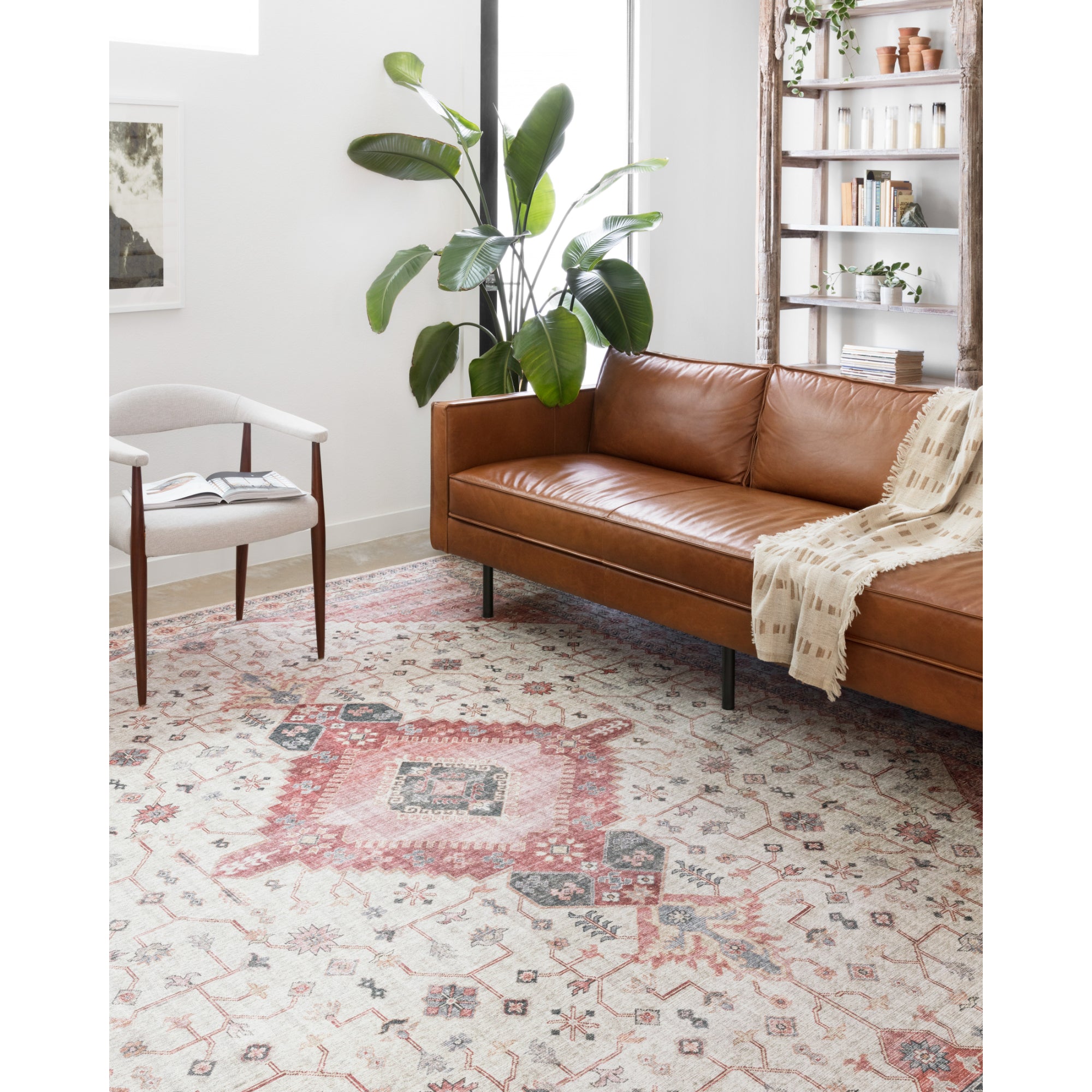 Loloi Skye Ivory/Berry Rug