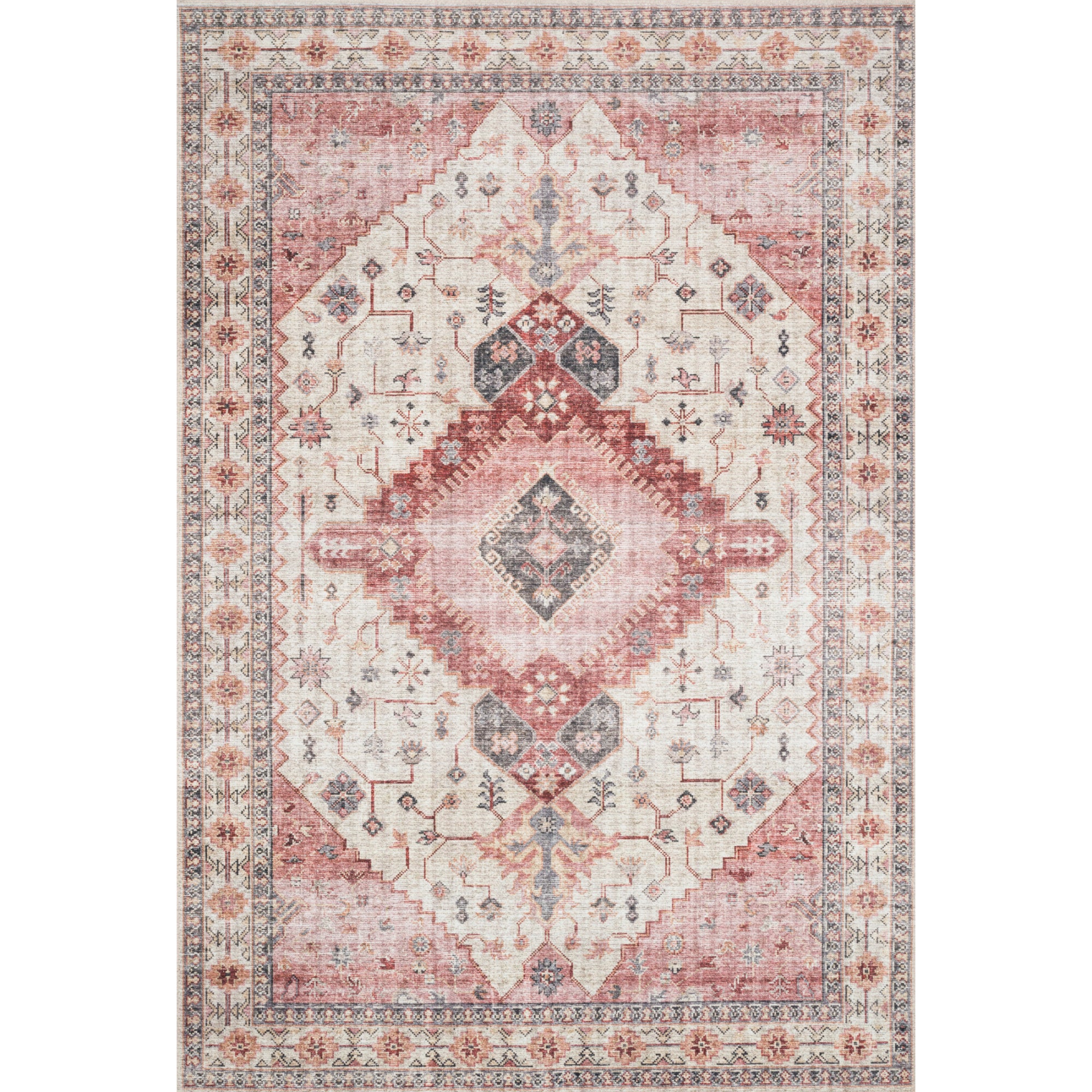 Loloi Skye Ivory/Berry Rug