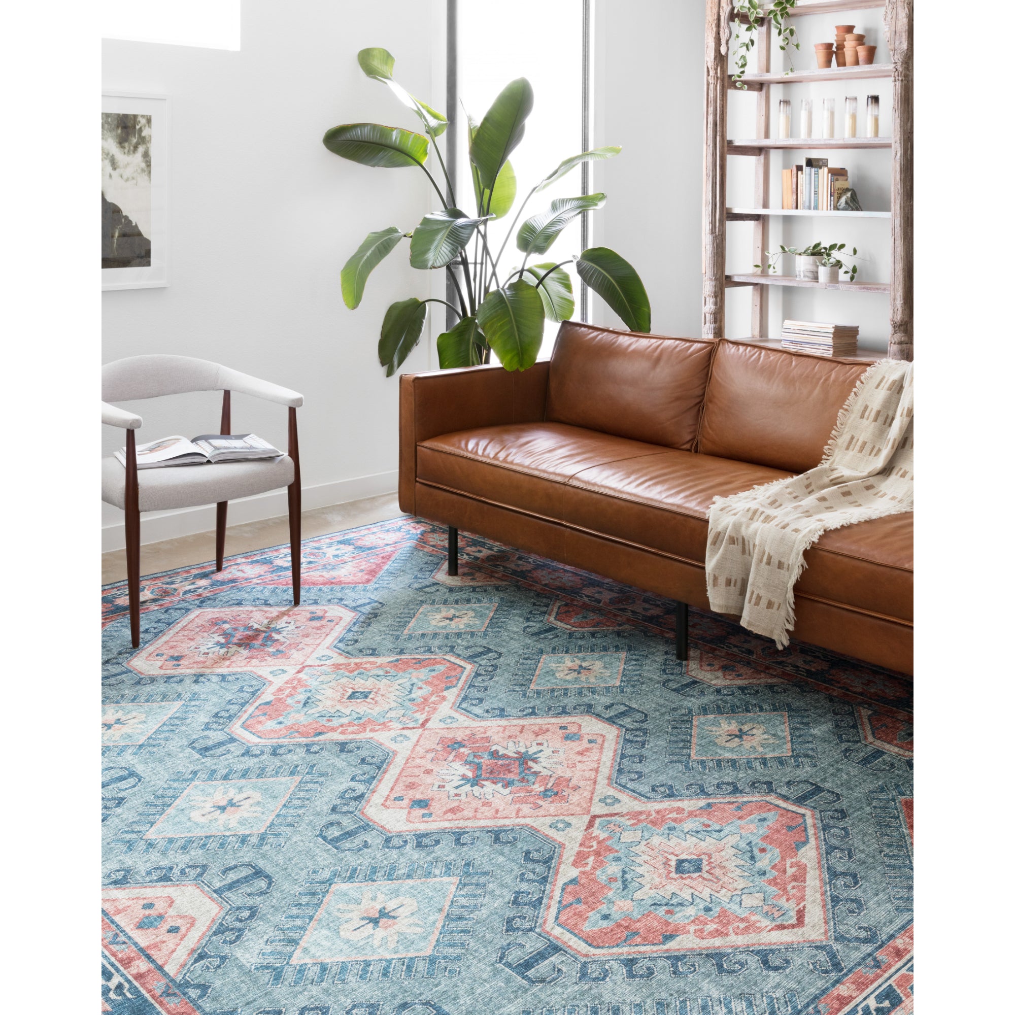 Loloi Skye Turquoise/Terracotta Rug