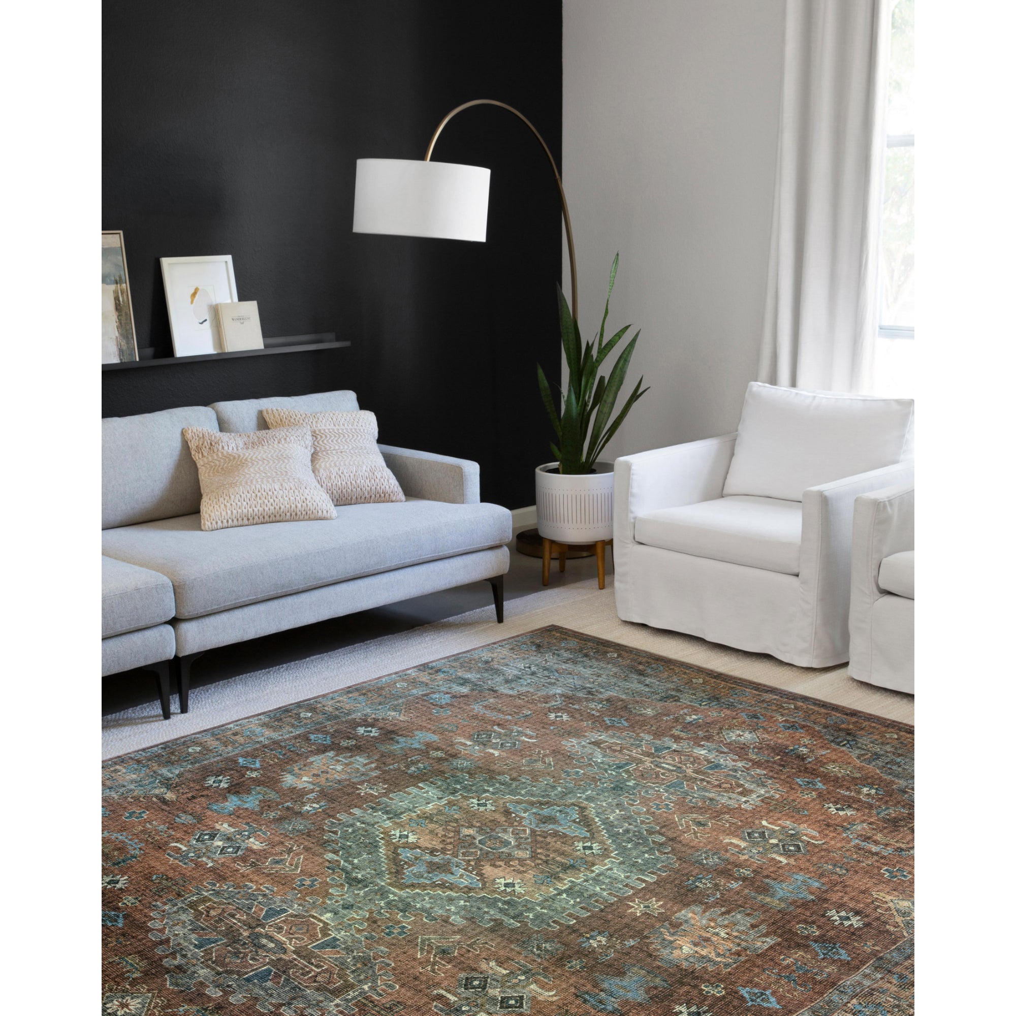 Loloi Skye Terracotta/Sky Rug