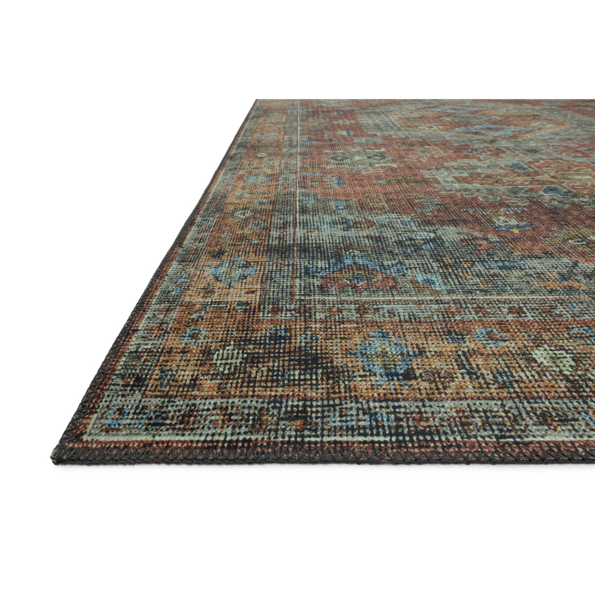 Loloi Skye Terracotta/Sky Rug by Loloi