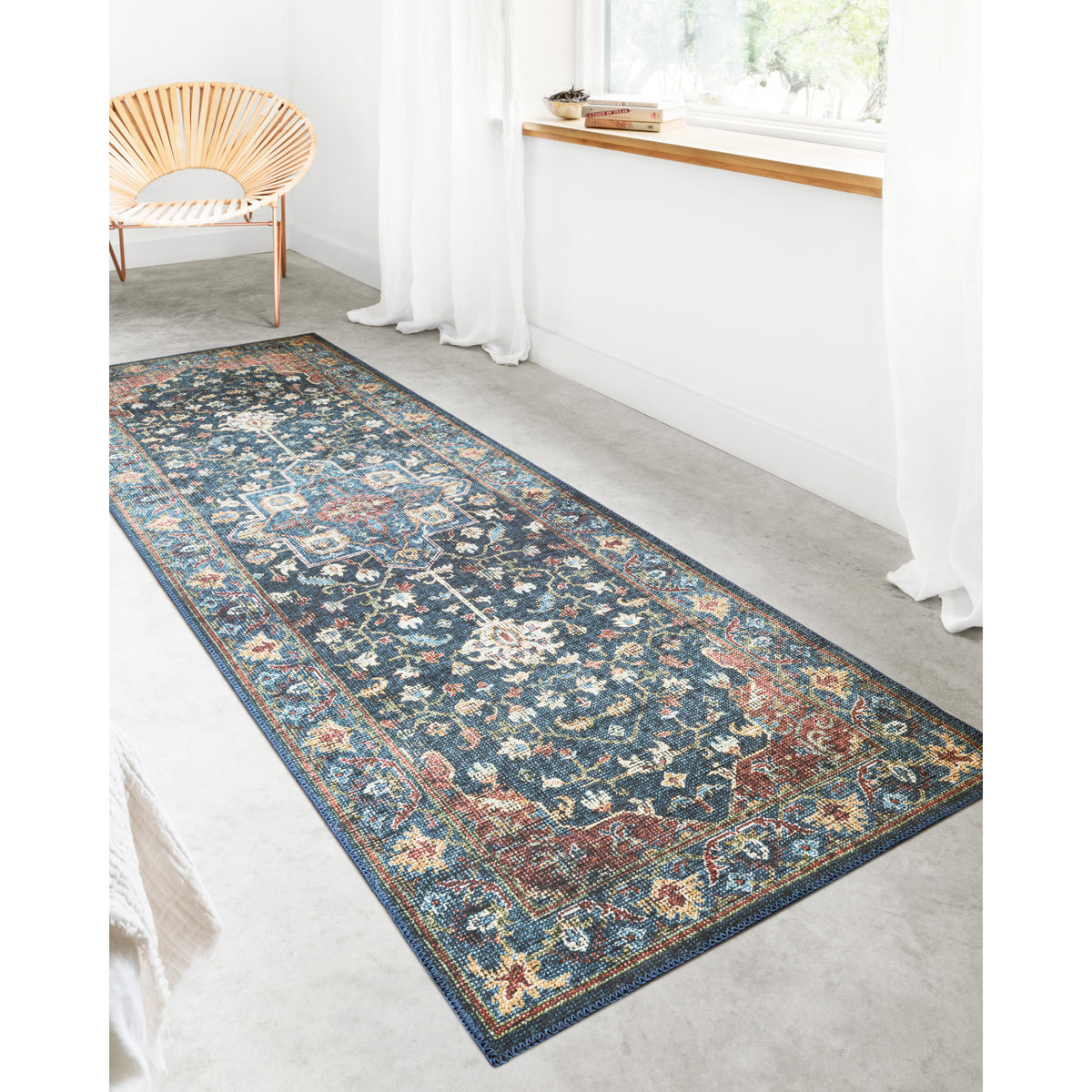 Loloi Skye Denim/Brick Rug by Loloi