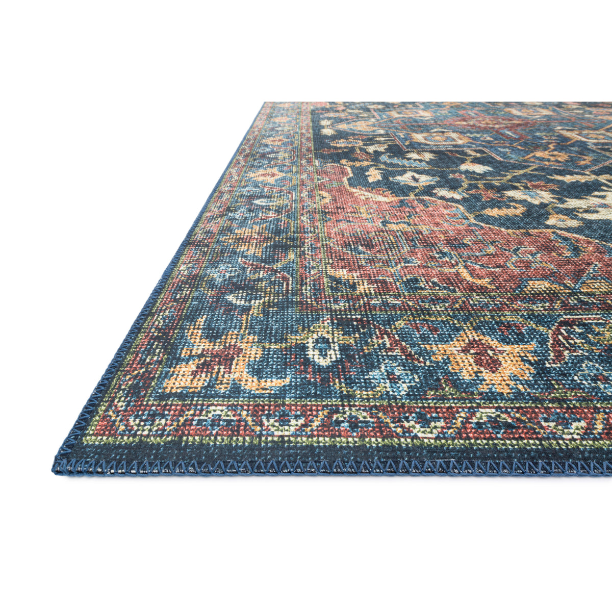 Loloi Skye Denim/Brick Rug by Loloi