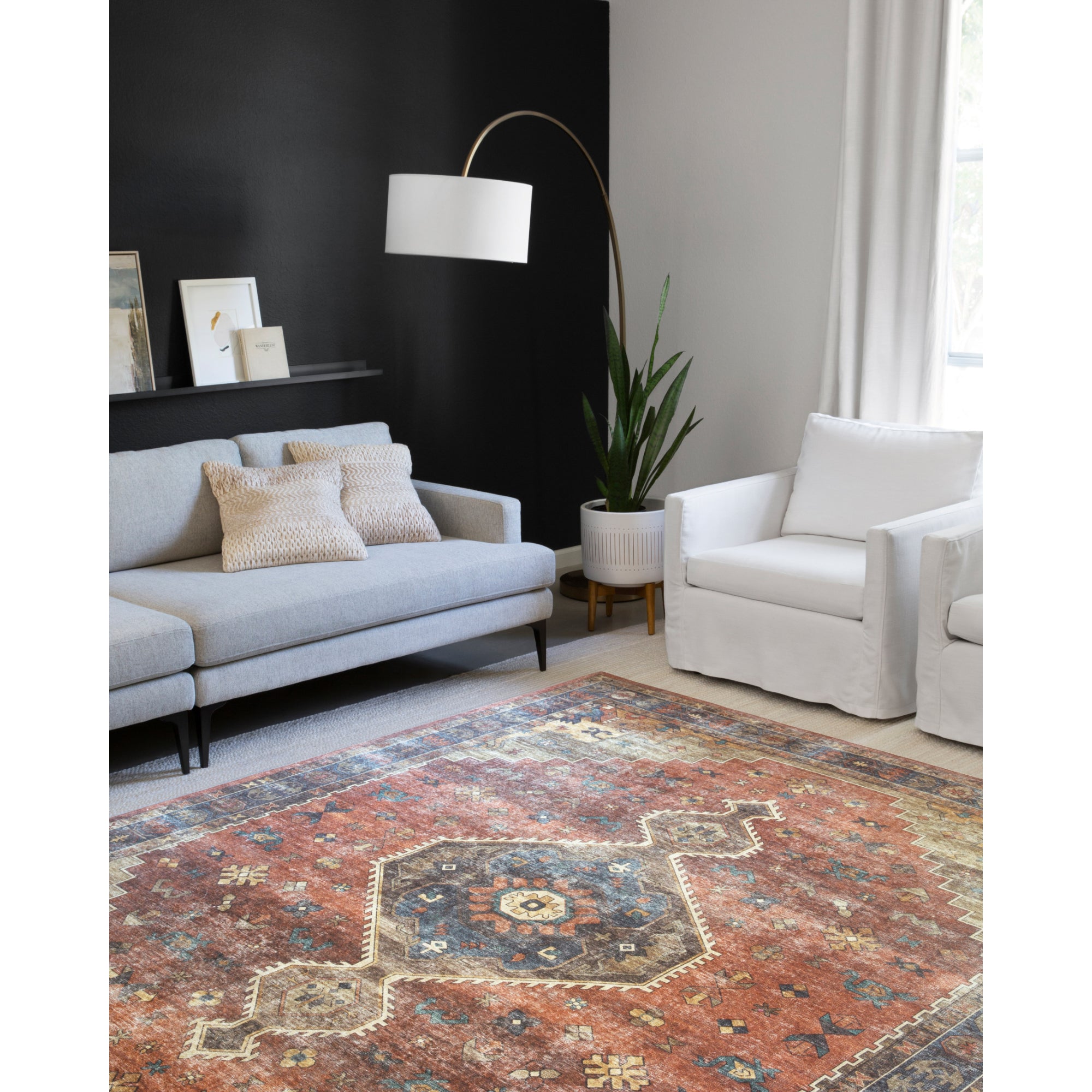 Loloi Skye Rust/Blue Rug