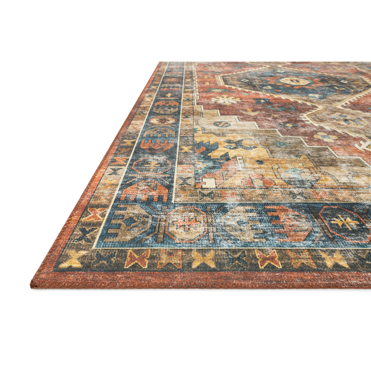 Loloi Skye Rust/Blue Rug by Loloi