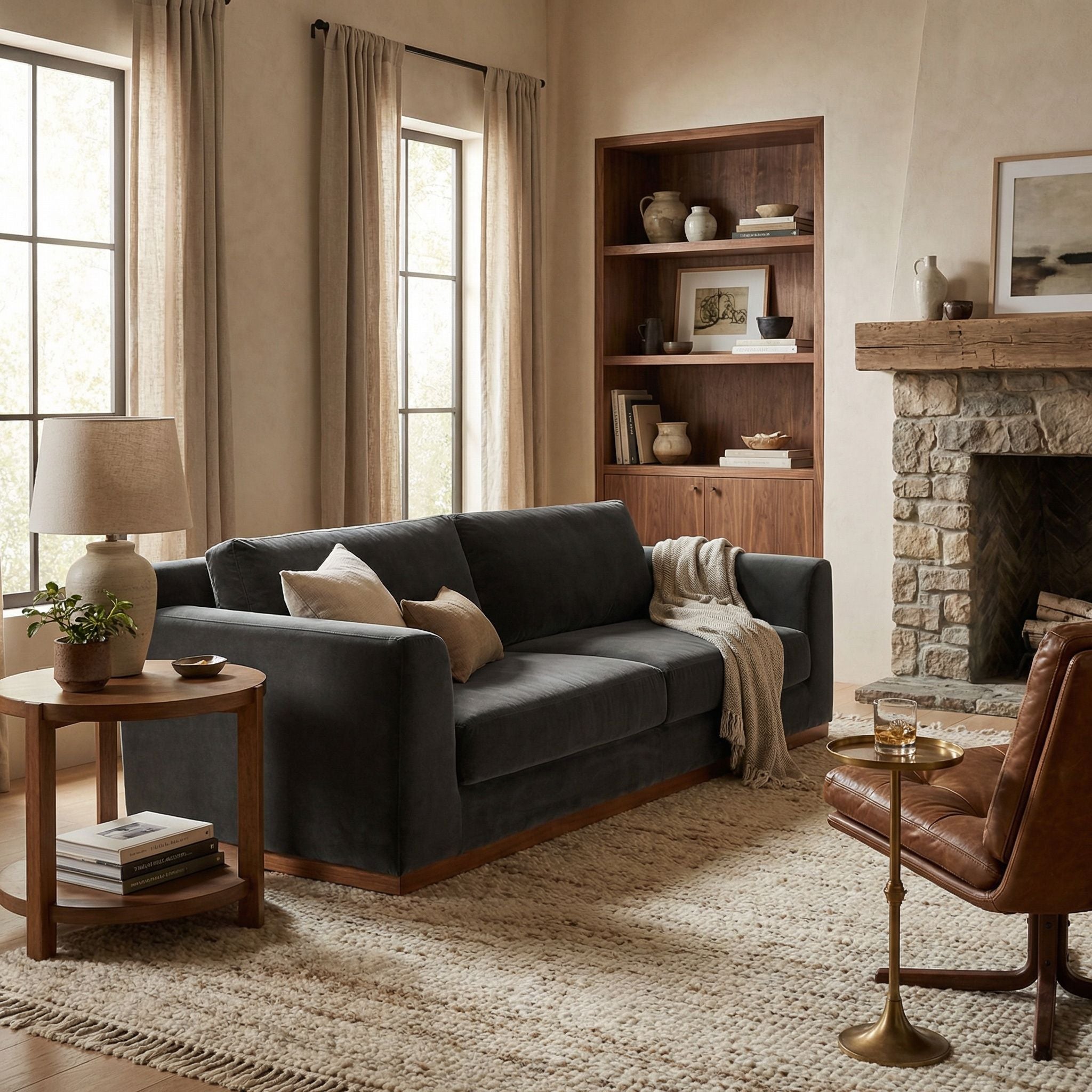 Seville Sofa - Gray Velvet