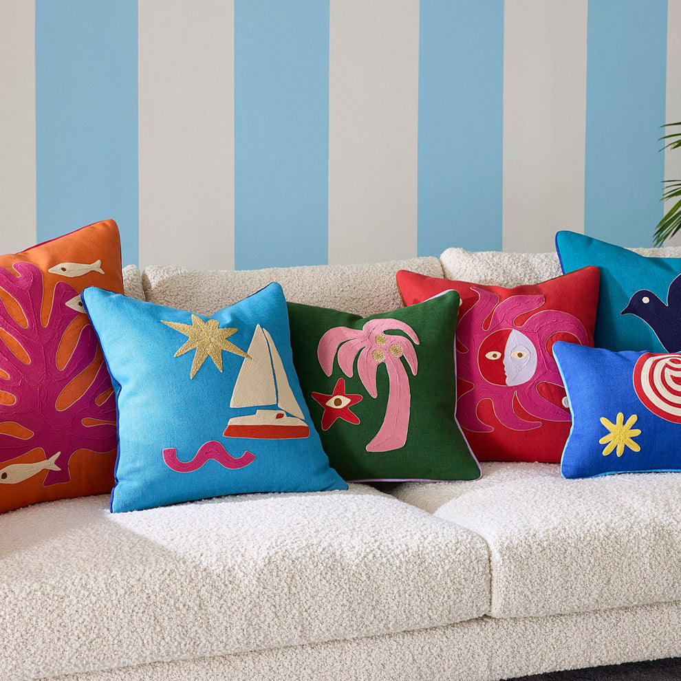Playa Palm Tree Pillow