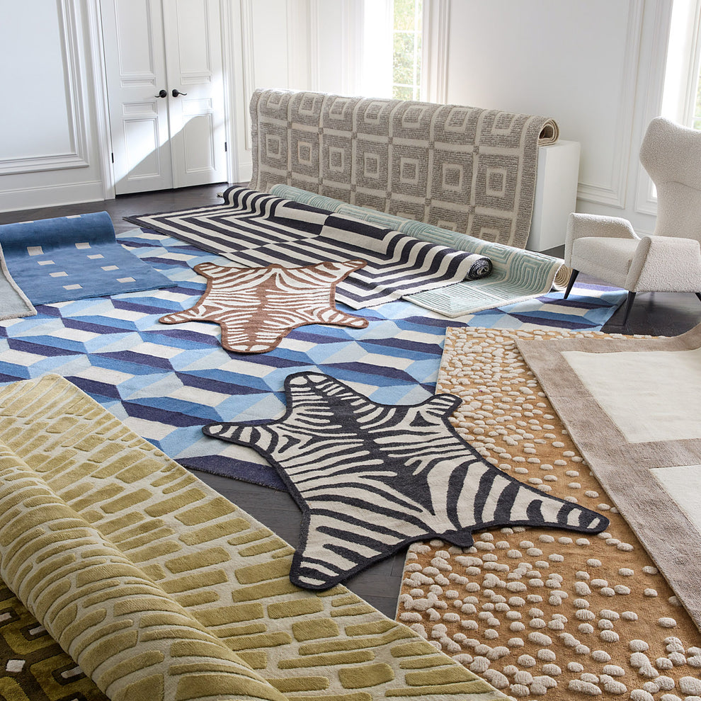 Zebra Flatweave 5' X 7' Rug