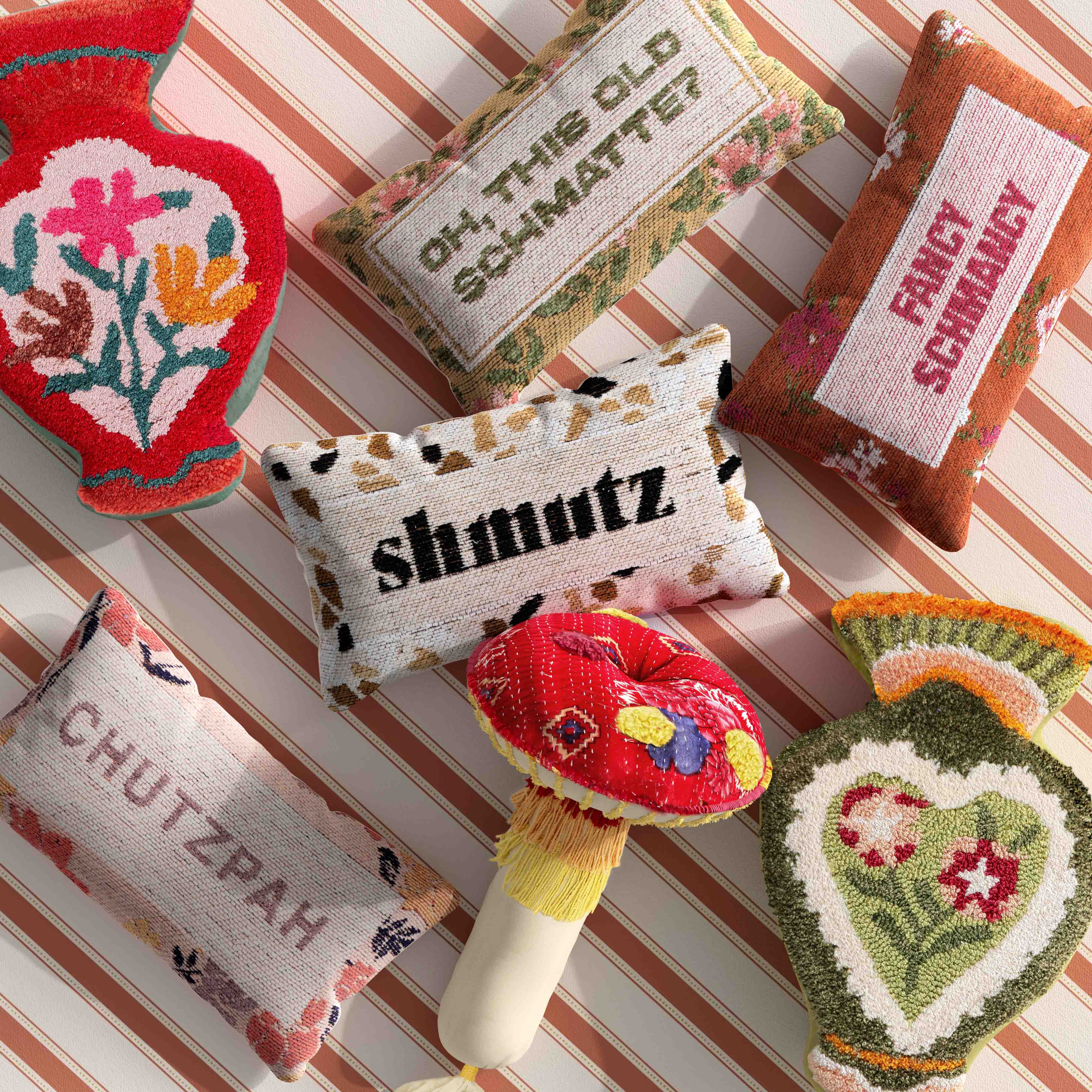 Fancy Schmancy 15"X9" Jacquard Cotton Throw Pillow