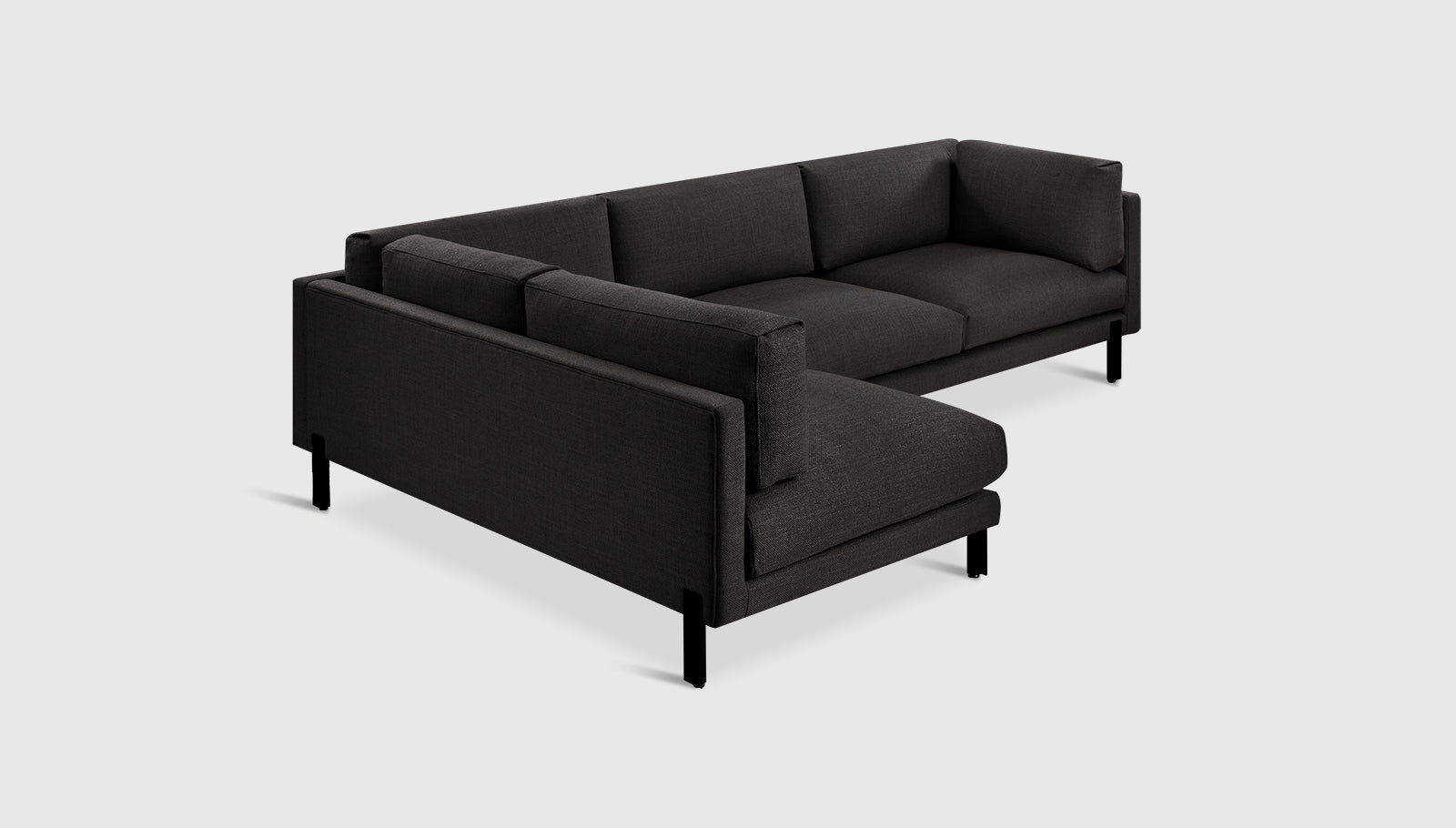 Silverlake Sectional Andorra Espresso / Black / Left FacingSectional Sofa Gus*  Andorra Espresso Black Left Facing Four Hands, Mid Century Modern Furniture, Old Bones Furniture Company, Old Bones Co, Modern Mid Century, Designer Furniture, https://www.oldbonesco.com/