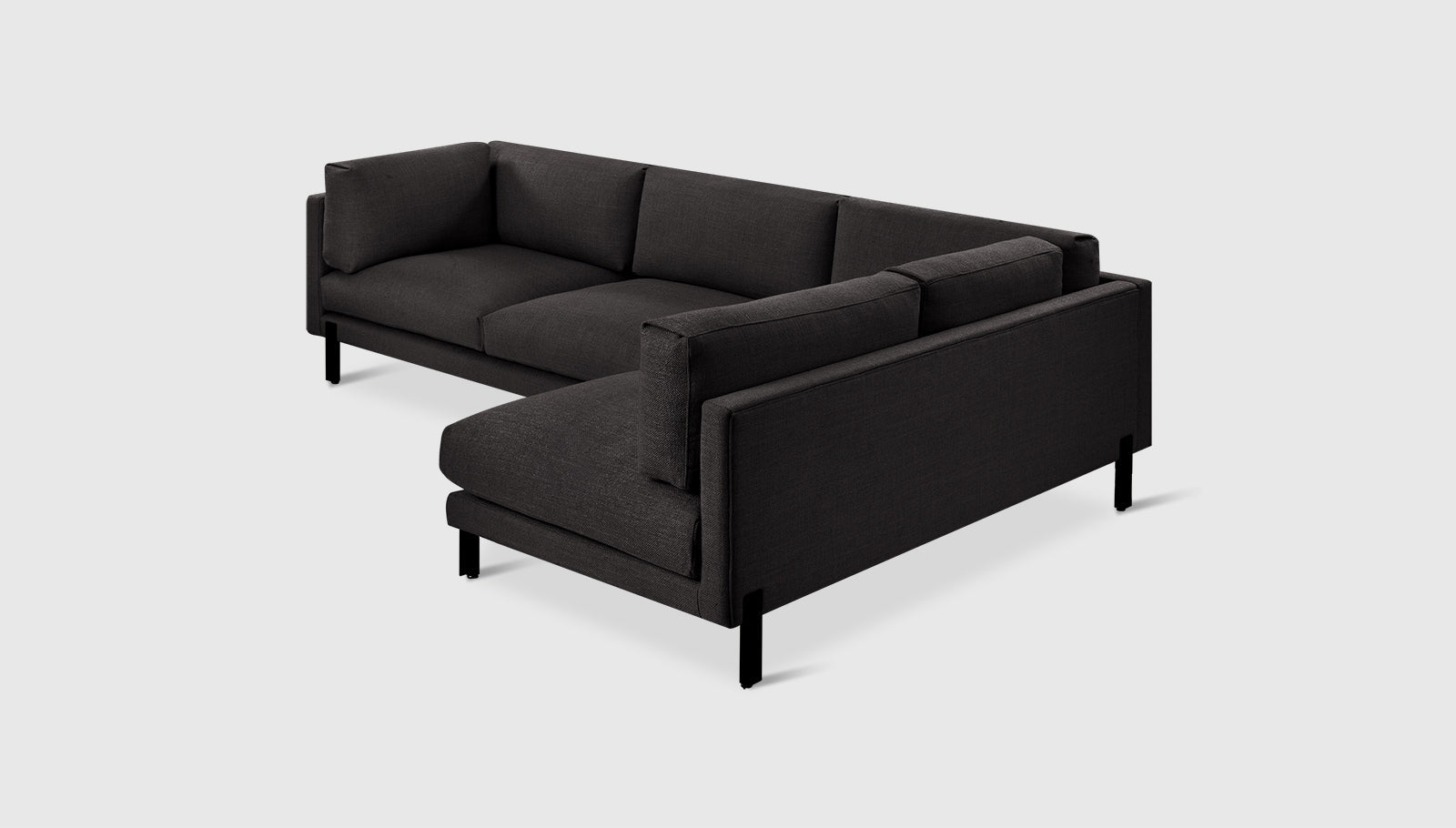 Silverlake Sectional Andorra Espresso / Black / Right FacingSectional Sofa Gus*  Andorra Espresso Black Right Facing Four Hands, Mid Century Modern Furniture, Old Bones Furniture Company, Old Bones Co, Modern Mid Century, Designer Furniture, https://www.oldbonesco.com/