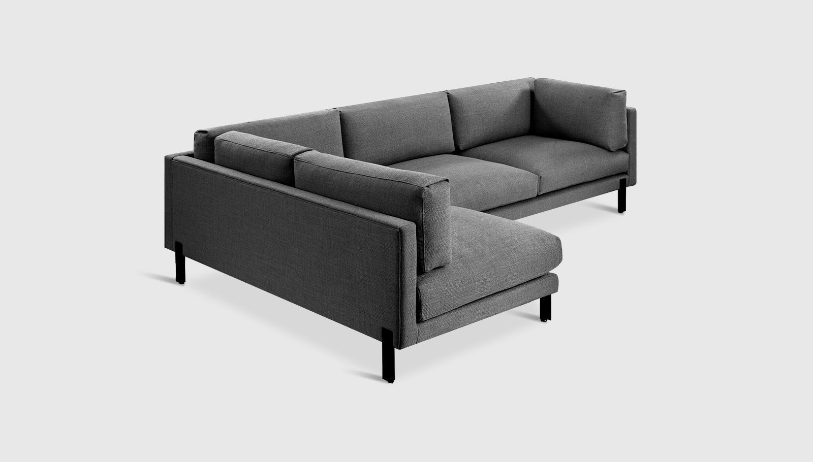 Silverlake Sectional Andorra Pewter / Black / Left FacingSectional Sofa Gus*  Andorra Pewter Black Left Facing Four Hands, Mid Century Modern Furniture, Old Bones Furniture Company, Old Bones Co, Modern Mid Century, Designer Furniture, https://www.oldbonesco.com/