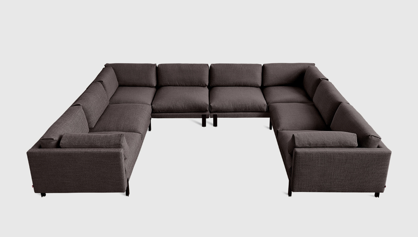 Silverlake U-Shaped Sectional Andorra Espresso / BlackSectional Gus*  Andorra Espresso Black  Four Hands, Mid Century Modern Furniture, Old Bones Furniture Company, Old Bones Co, Modern Mid Century, Designer Furniture, https://www.oldbonesco.com/