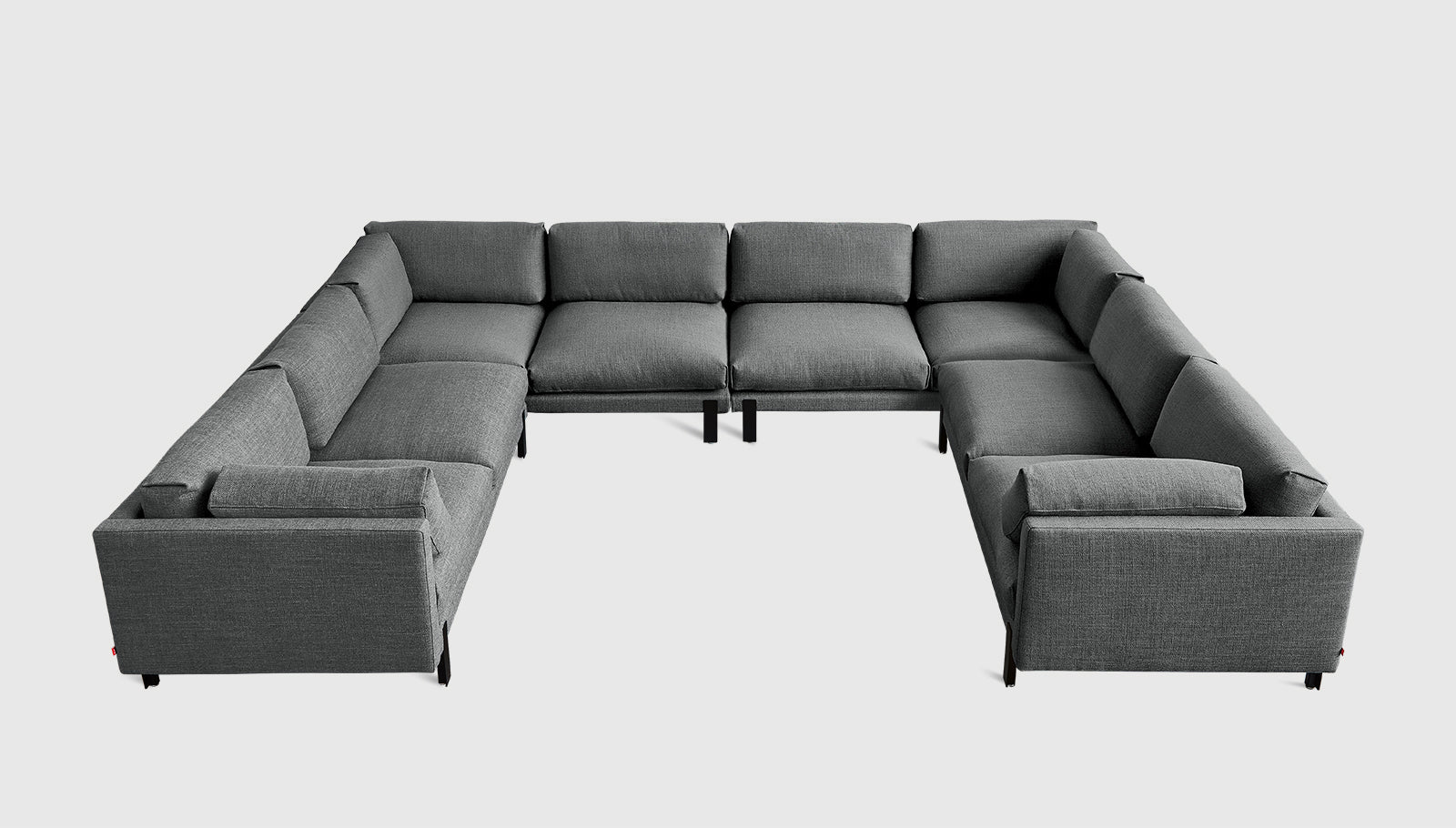 Silverlake U-Shaped Sectional Andorra Pewter / BlackSectional Gus*  Andorra Pewter Black  Four Hands, Mid Century Modern Furniture, Old Bones Furniture Company, Old Bones Co, Modern Mid Century, Designer Furniture, https://www.oldbonesco.com/