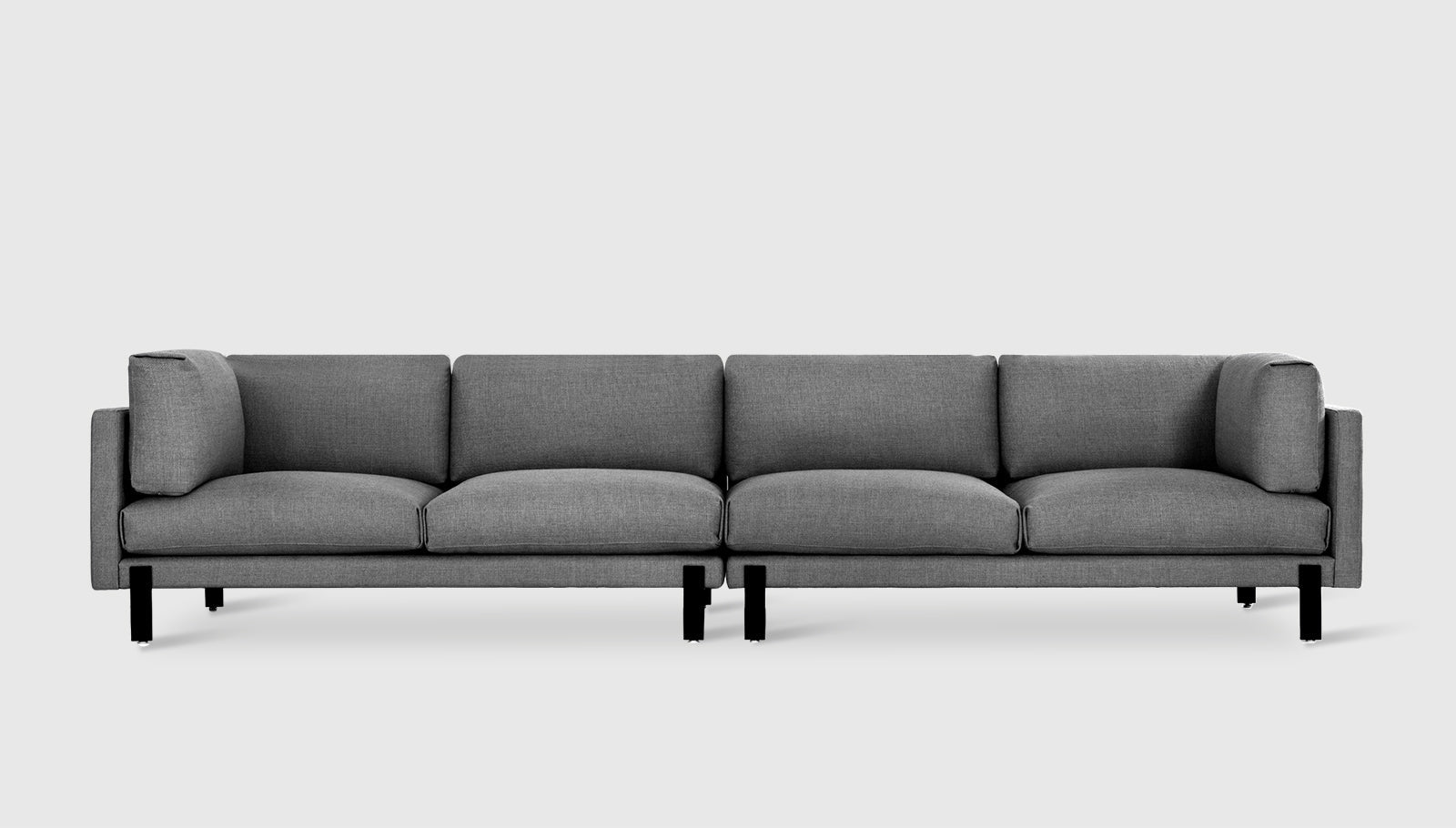Silverlake XL Sofa Andorra Pewter / BlackSofa Gus*  Andorra Pewter Black  Four Hands, Mid Century Modern Furniture, Old Bones Furniture Company, Old Bones Co, Modern Mid Century, Designer Furniture, https://www.oldbonesco.com/