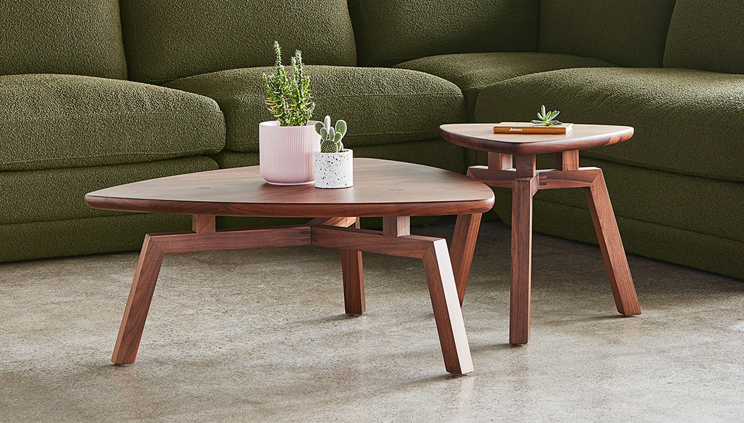 Solana Triangular Coffee Table Coffee Table Gus*     Four Hands, Mid Century Modern Furniture, Old Bones Furniture Company, Old Bones Co, Modern Mid Century, Designer Furniture, https://www.oldbonesco.com/