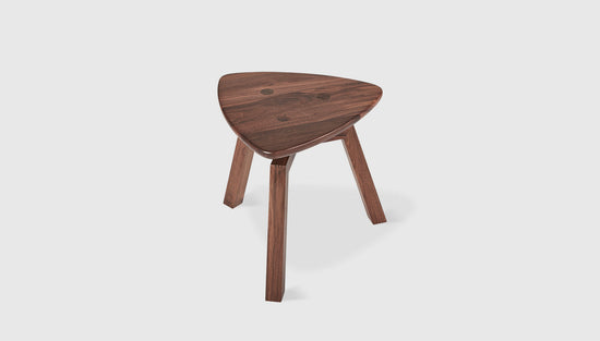 Solana Triangular End Table Natural WalnutEnd Table Gus*  Natural Walnut   Four Hands, Mid Century Modern Furniture, Old Bones Furniture Company, Old Bones Co, Modern Mid Century, Designer Furniture, https://www.oldbonesco.com/