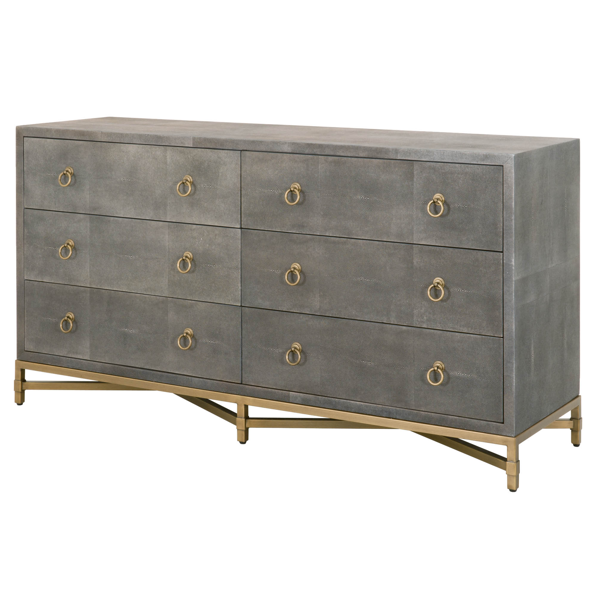 Strand Shagreen 6-Drawer Double Dresser Dressers & Chests Essentials For Living Gray Shagreen , Black Friday Sale Essentials For Living Furniture Sale, Old Bones Co, Mid Century Furniture Sale, Four Hands Furniture, Black Friday Sale Strand Shagreen 6-Drawer Double Dresser,Gus Sale, Perigold Strand Shagreen 6-Drawer Double Dresser Dressers & Chests Black Friday Sale , Perigold Sale Strand Shagreen 6-Drawer Double Dresser,Strand Shagreen 6-Drawer Double Dresser Lulu and Georgia, Burke Decor Sale Strand Shagr