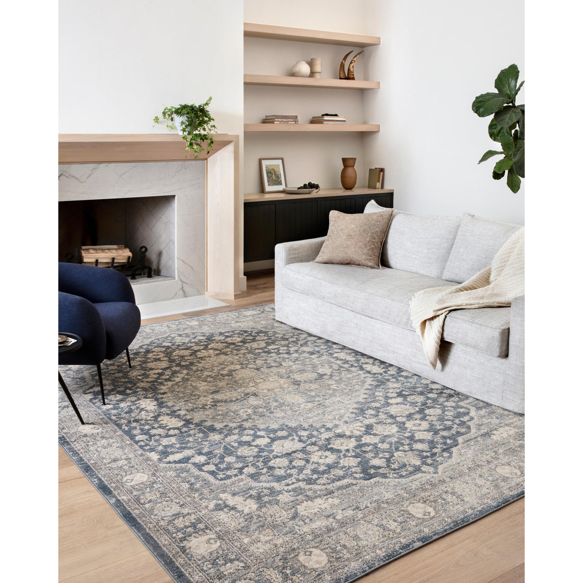 Loloi Teagan Denim/Mist Rug by Loloi