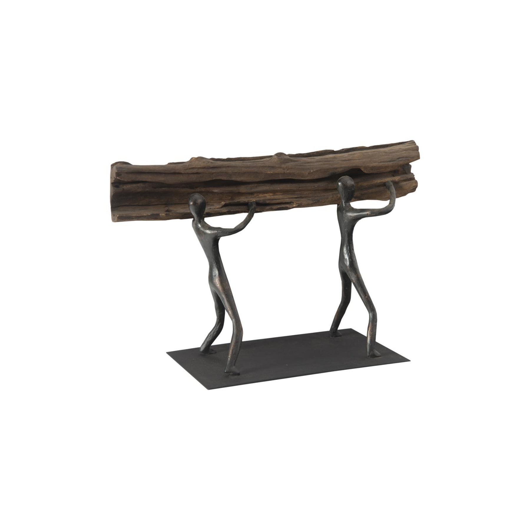 Atlas Tabletop Sculpture - Log Lift with Base