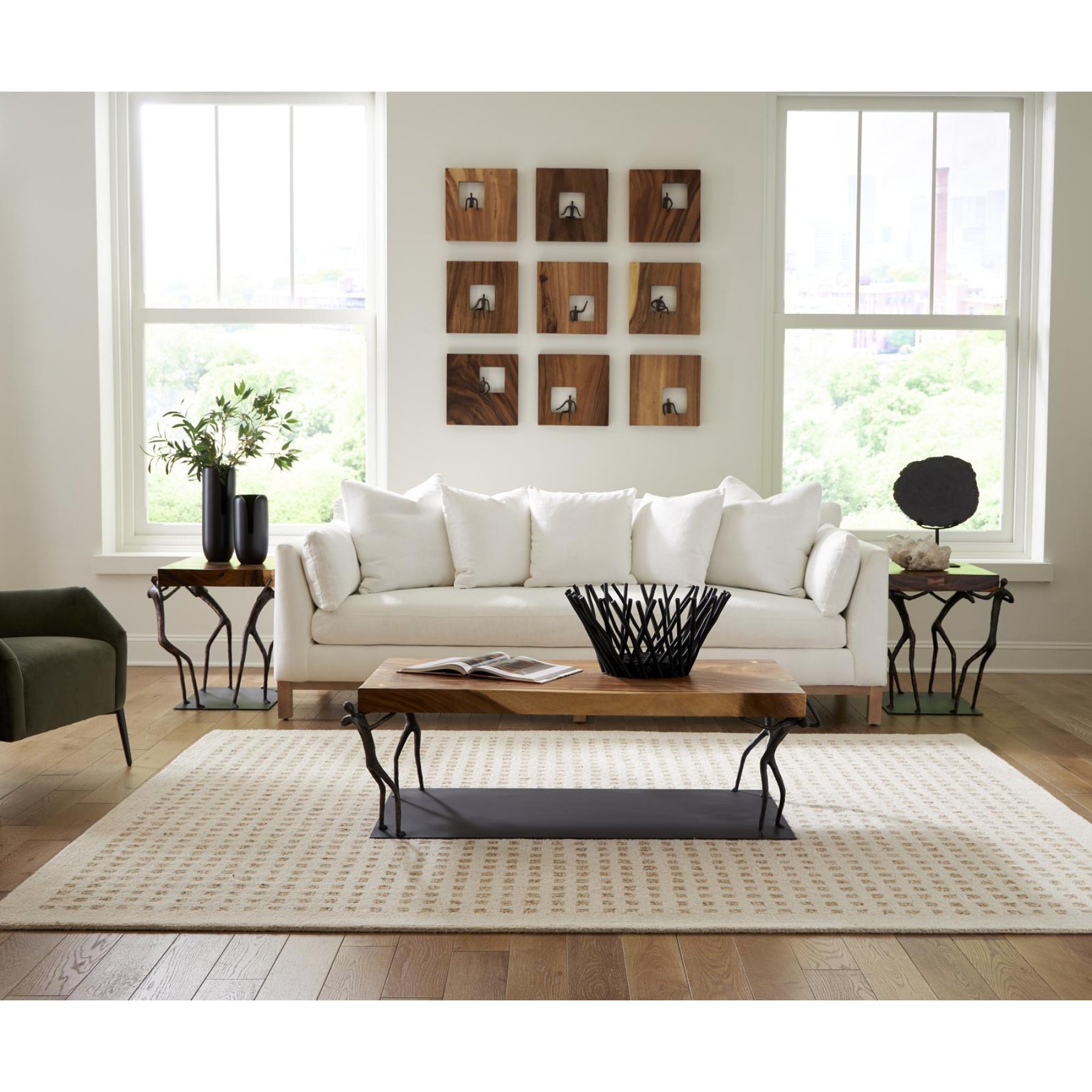 Atlas Leaning Figure Square Wall Decor