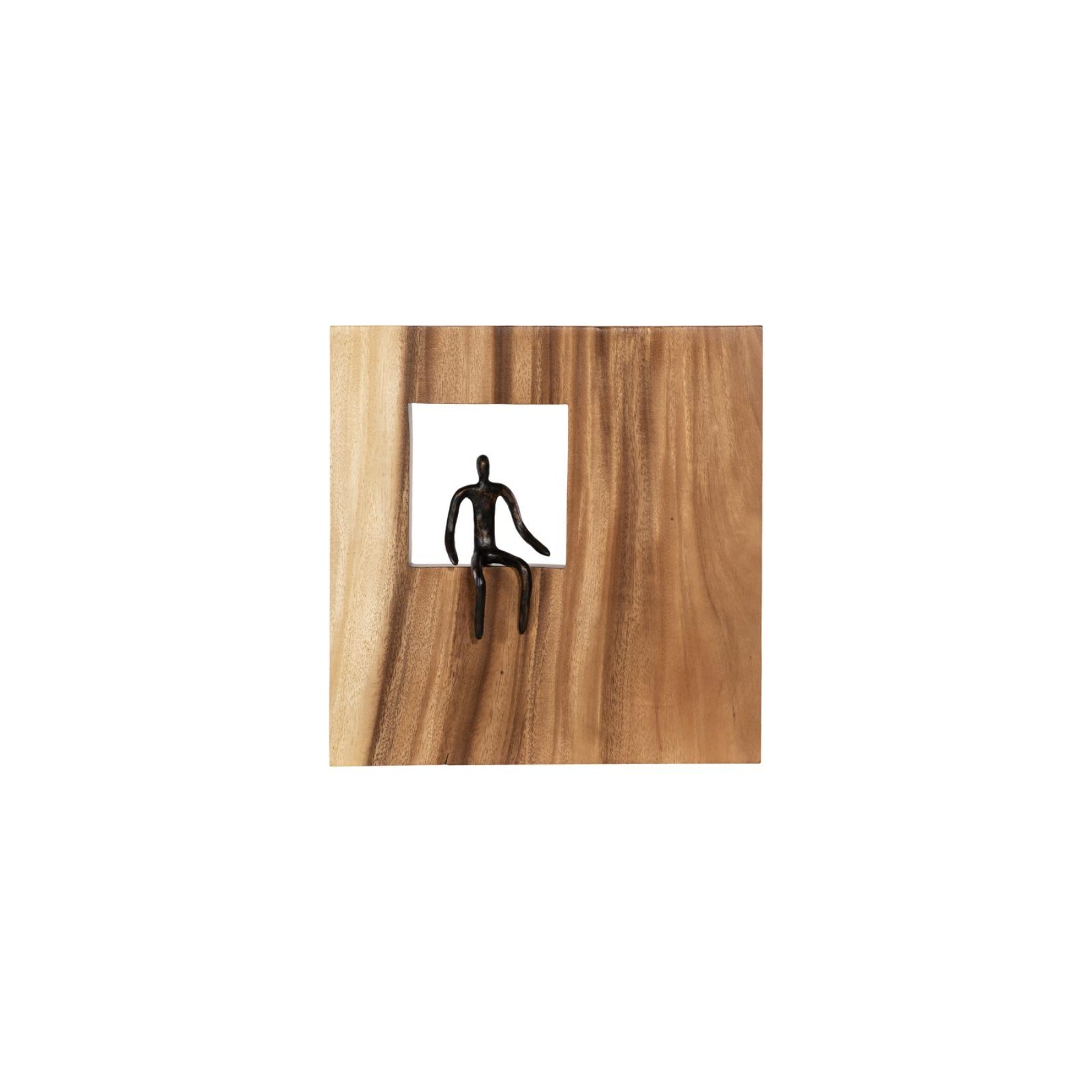 Atlas Pointing Figure Square Wall Decor