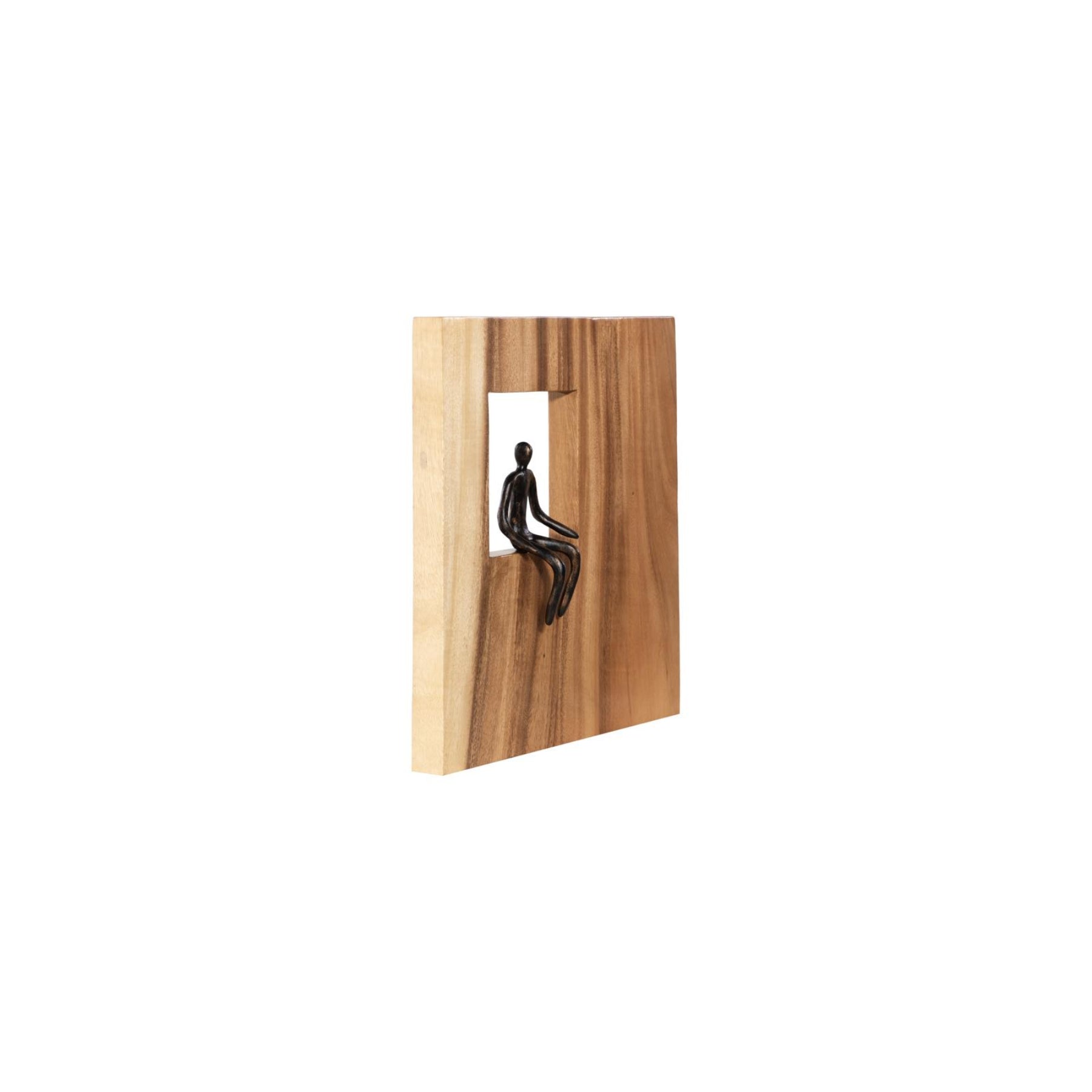Atlas Pointing Figure Square Wall Decor