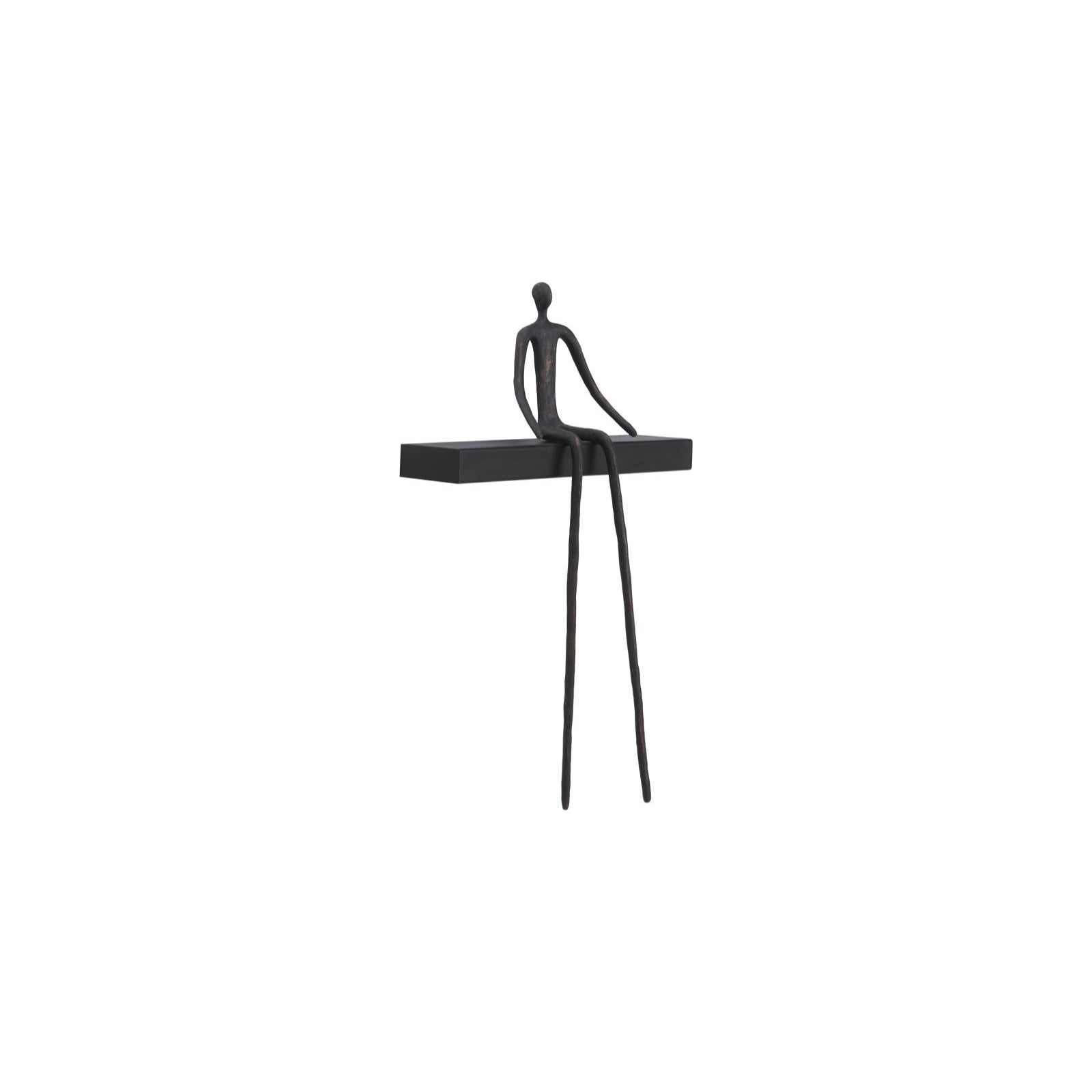 Moveable Sitting Man on Short Shelf - A