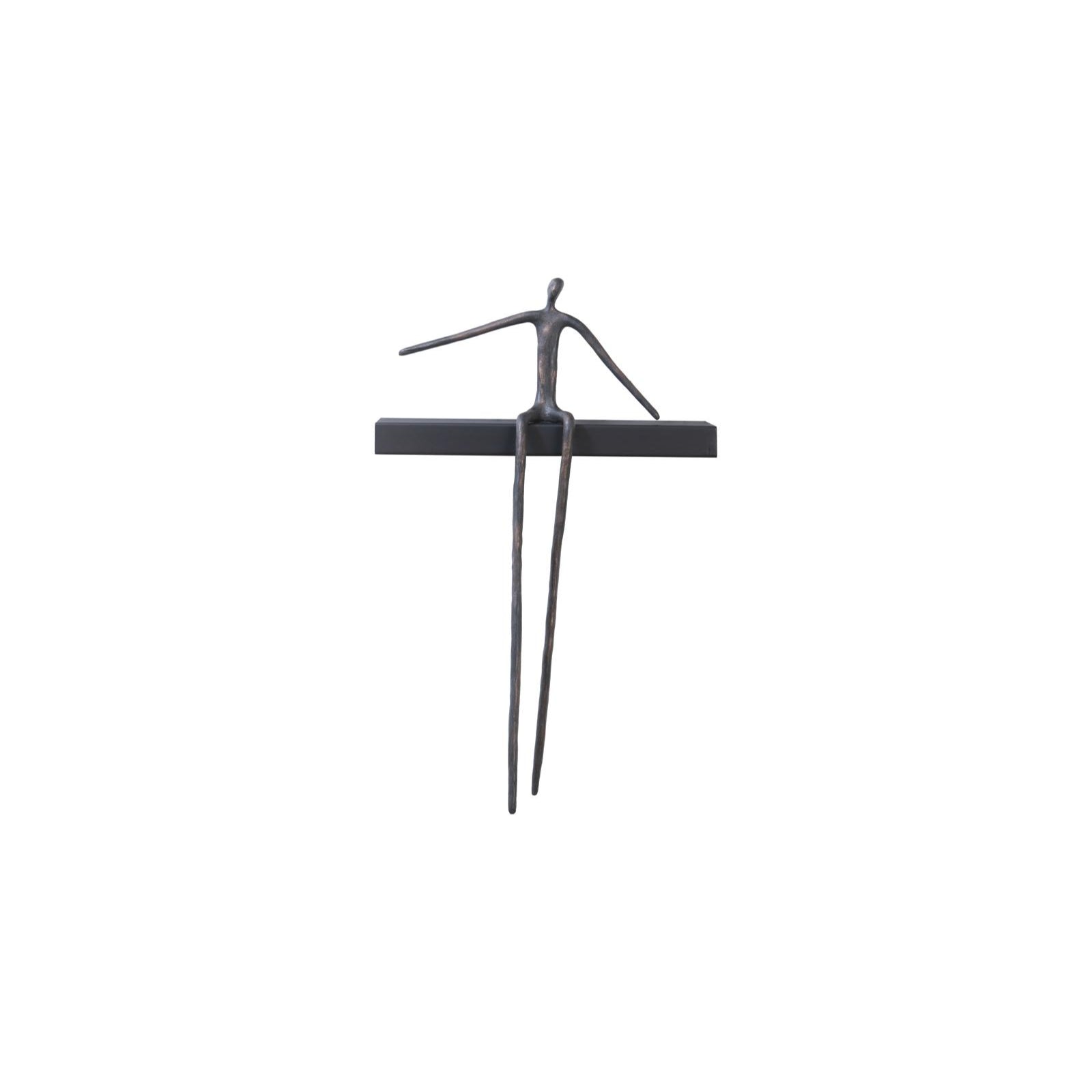 Moveable Sitting Man on Short Shelf - C