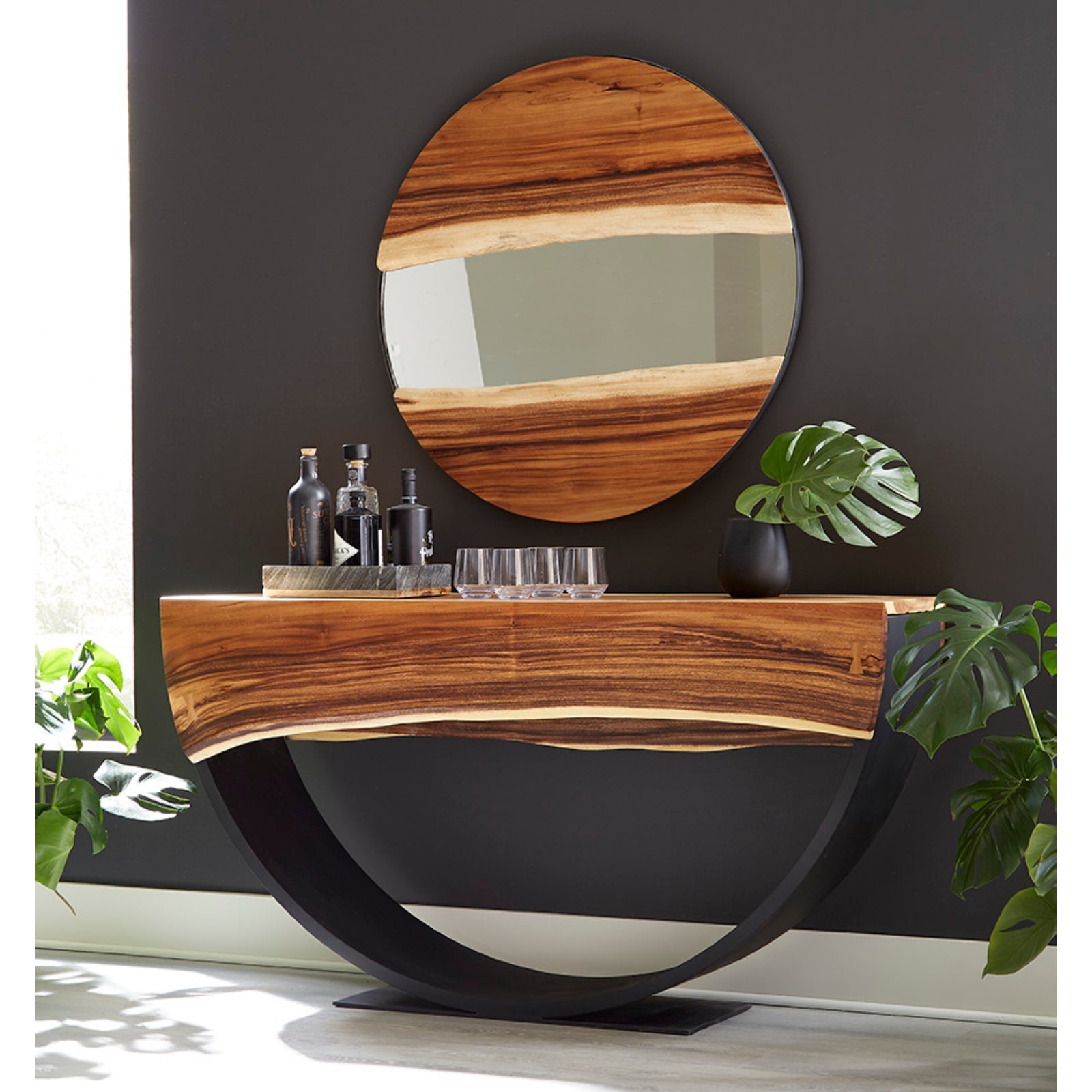 Arc Double Sided Console Table - Natural
