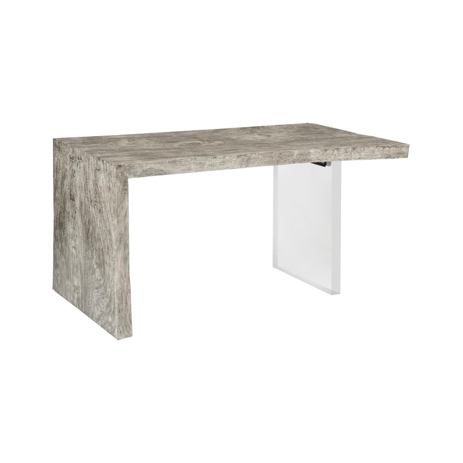 Waterfall Desk with Arcylic Leg