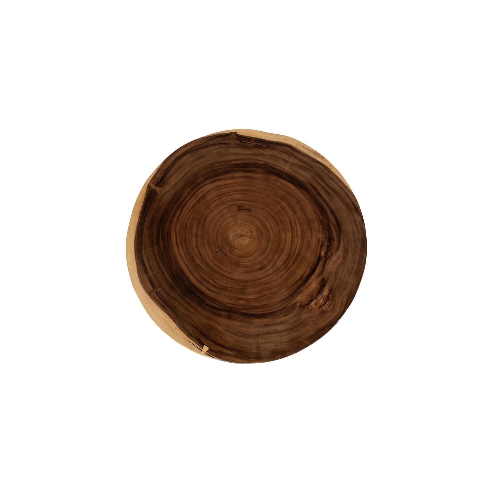 Floating Round Coffee Table with Acrylic Legs - Natural