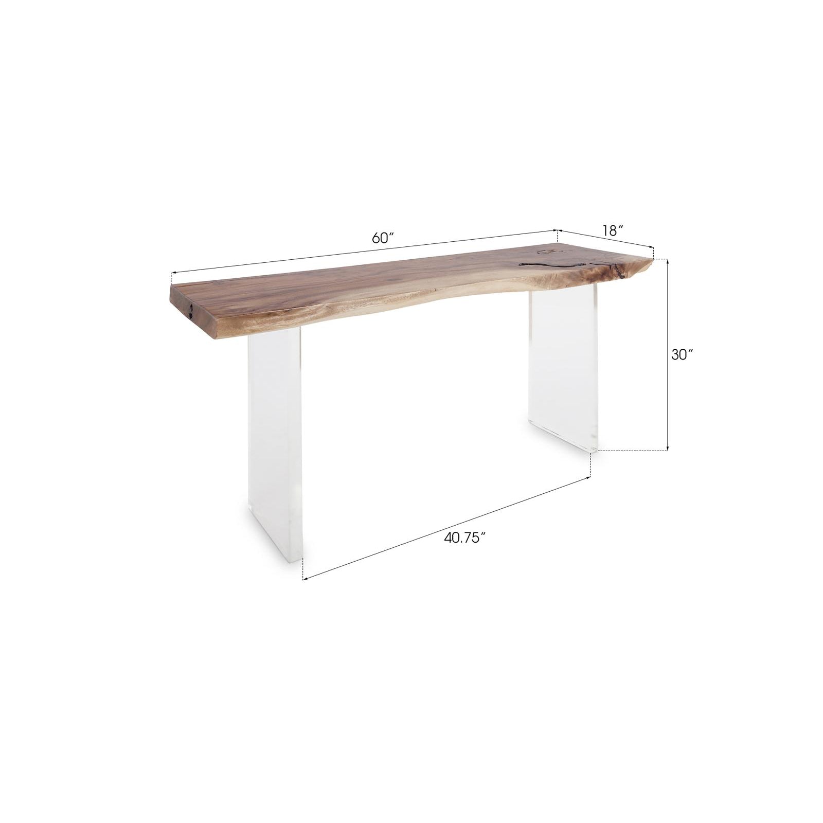 Floating Console Table - Brown