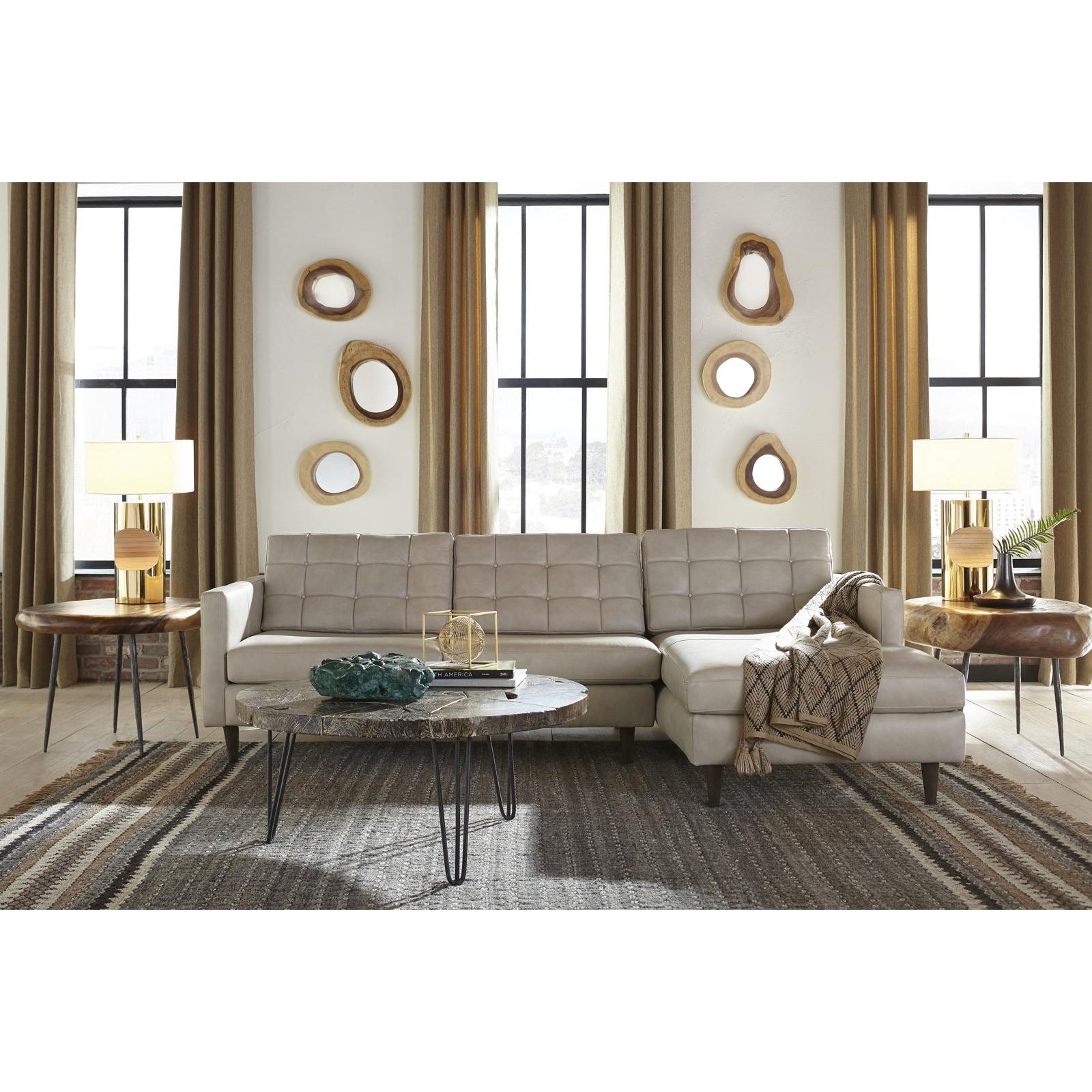 Skipping Stone Side Table - Brown