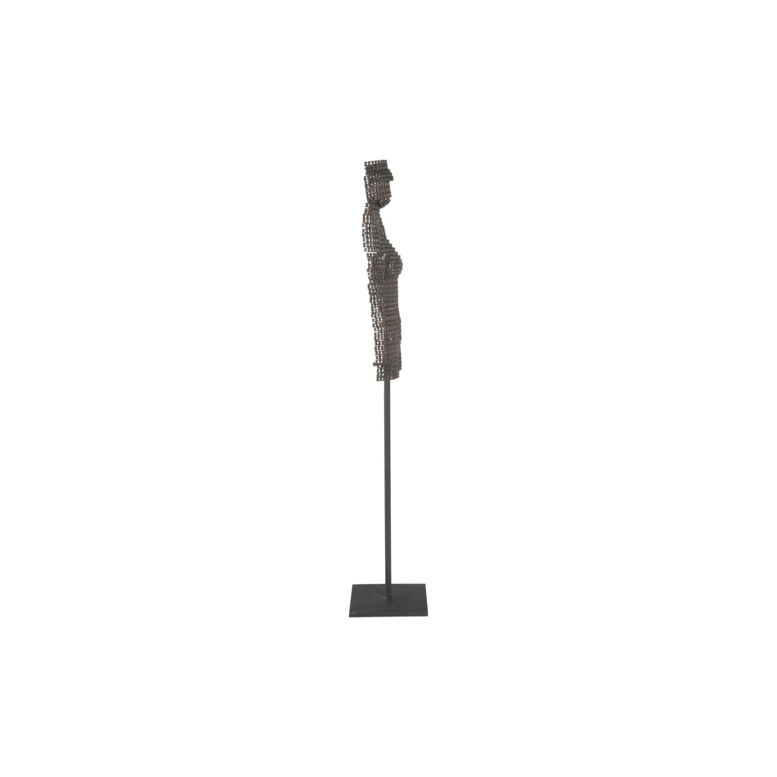Chain Bust Sculpture on Stand
