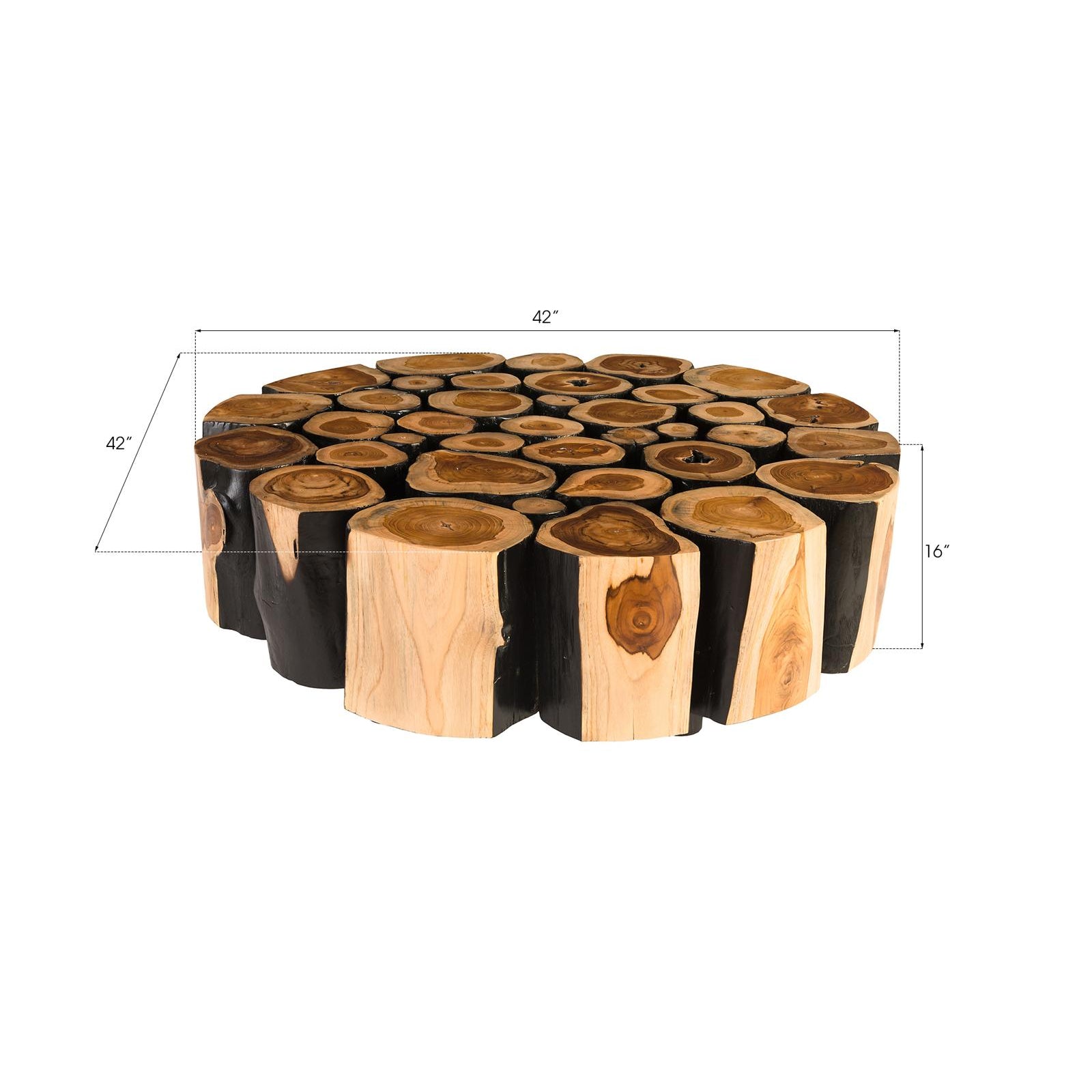 Boscage Coffee Table on Black Metal Legs