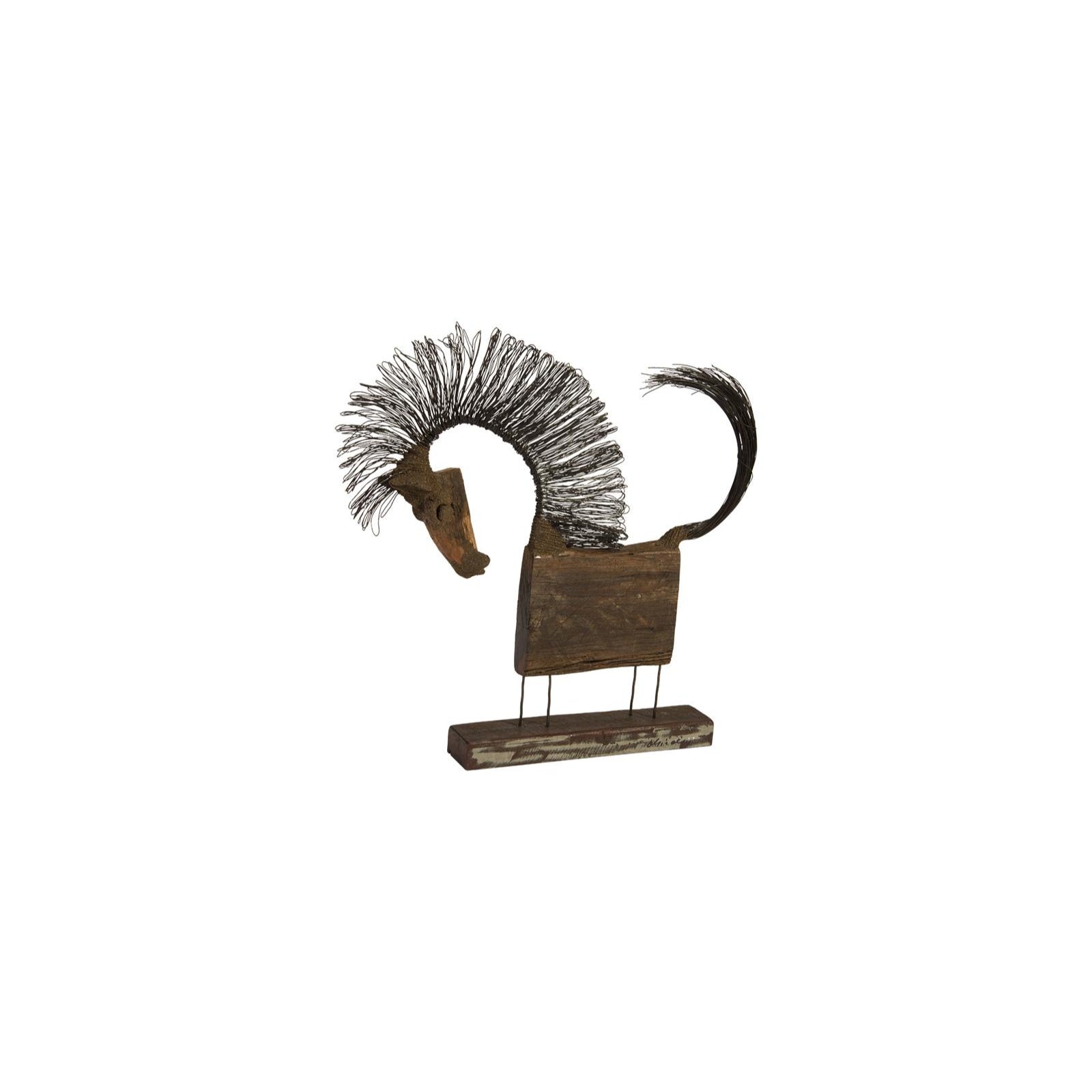 Wire Horse Long Body Sculpture