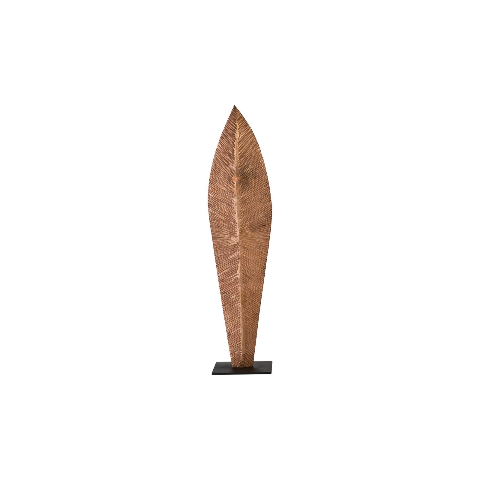 Carved Leaf on Stand - Copper Leaf