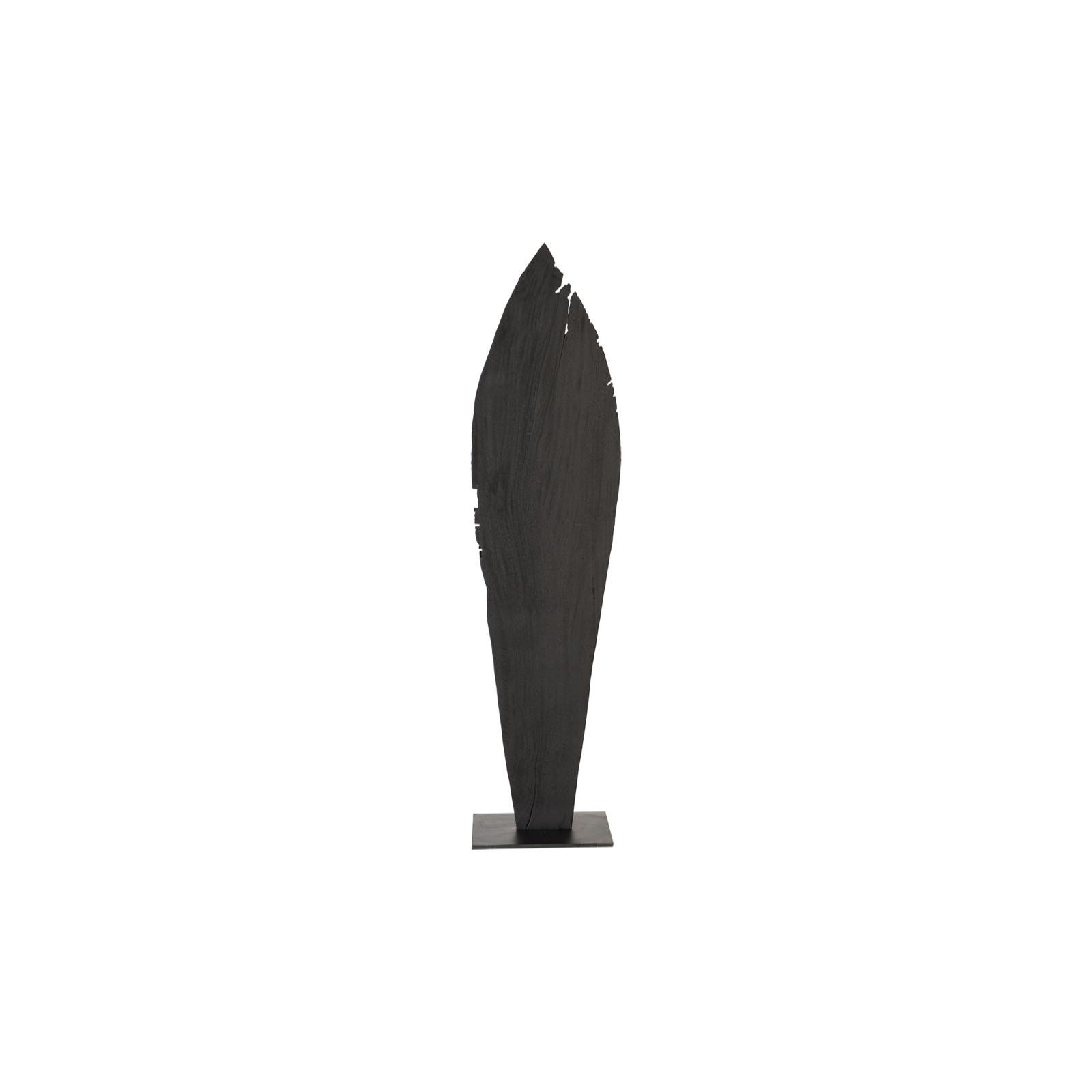 Carved Leaf on Stand - Burnt