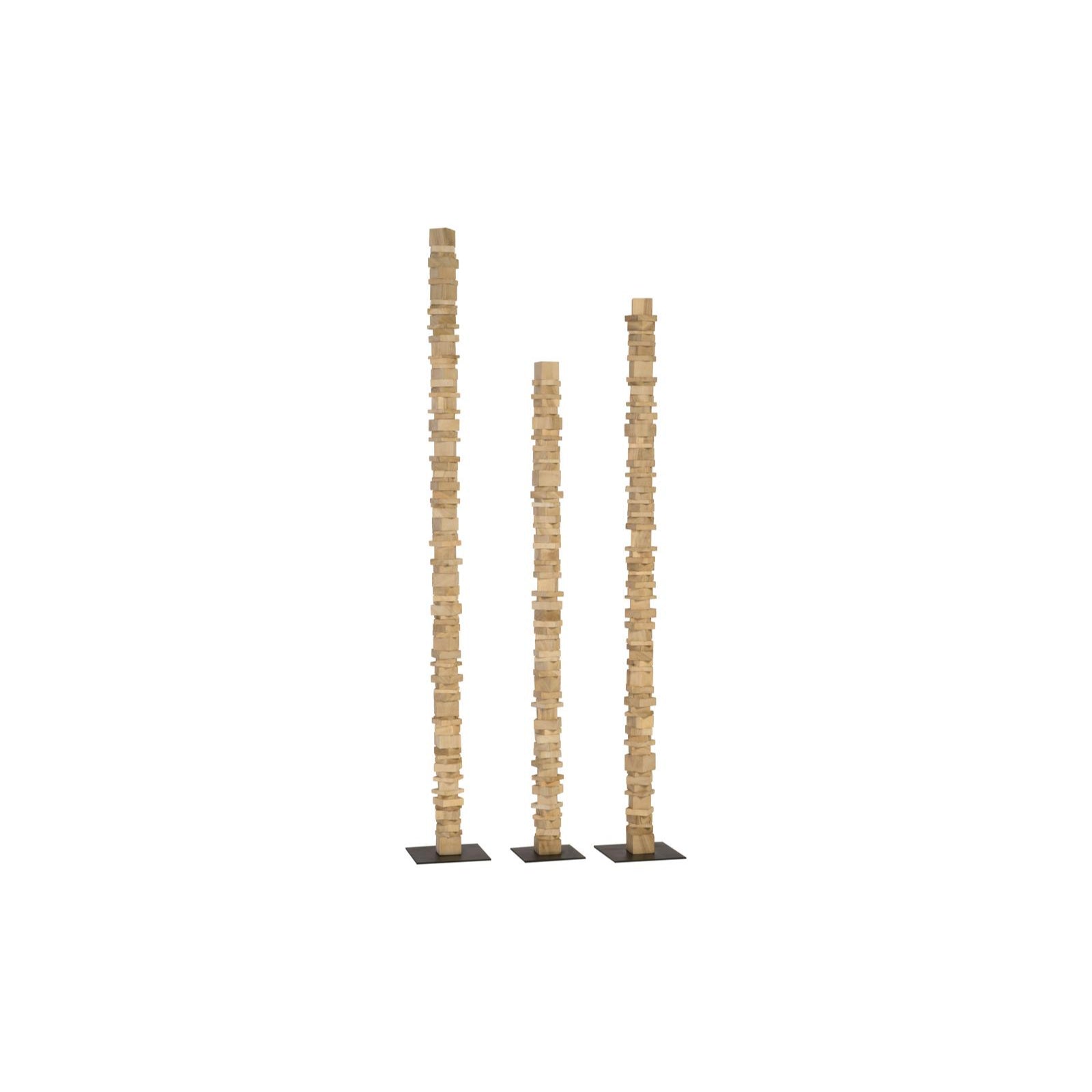 Stacked Wood Floor Sculptures