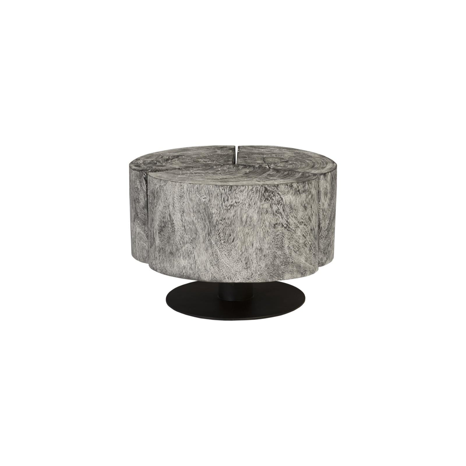Clover Wood with Metal Base Coffee Table